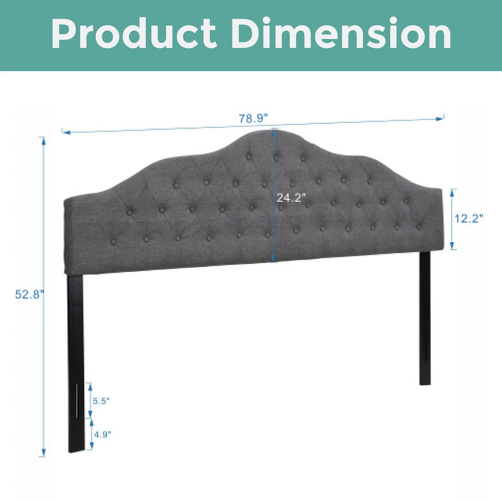 Contemporary Design bed size Gray king bed Fabric bed headboard