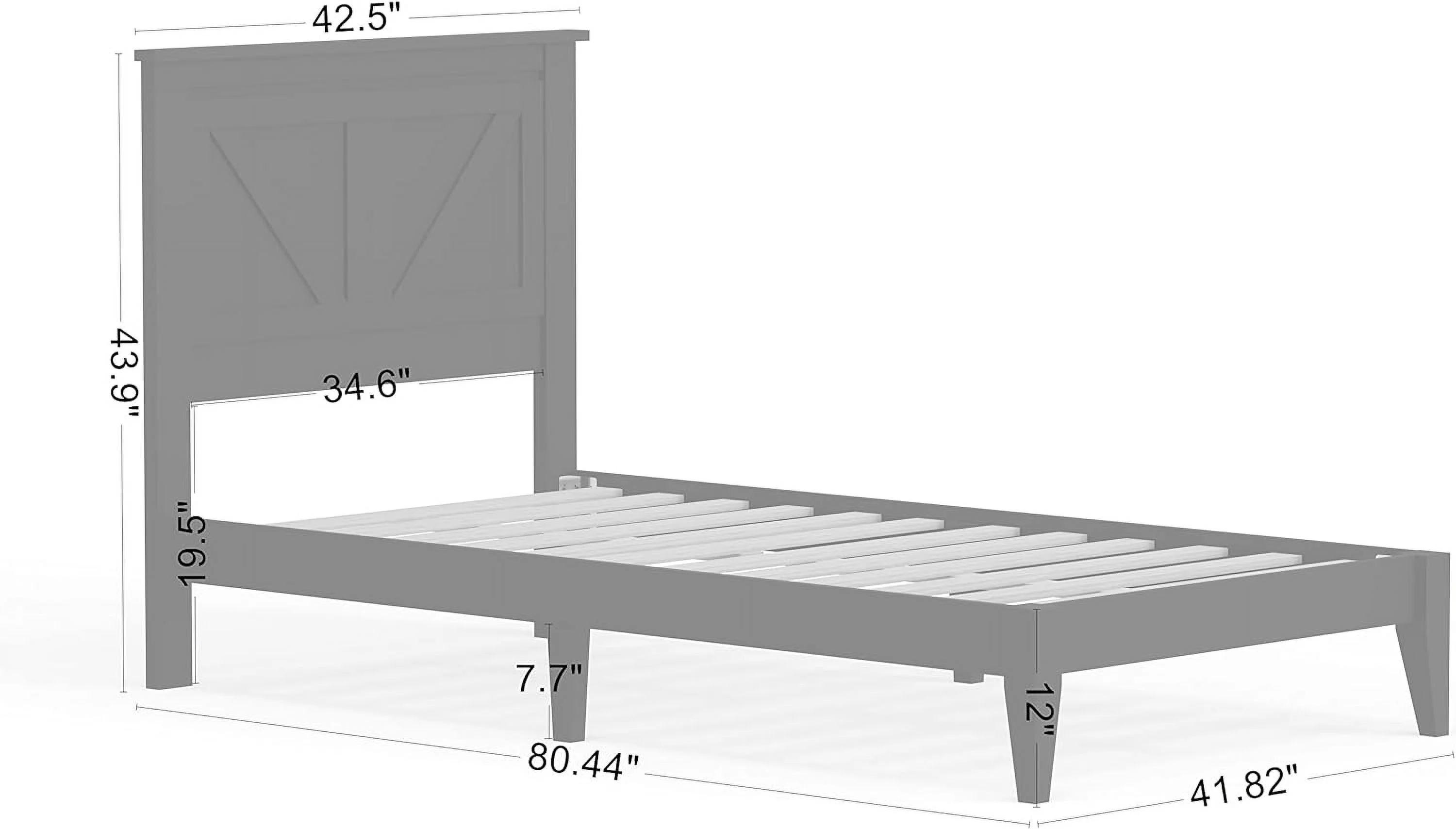 Farmhouse Solid Wood Platform Bed In - Classic Cherry