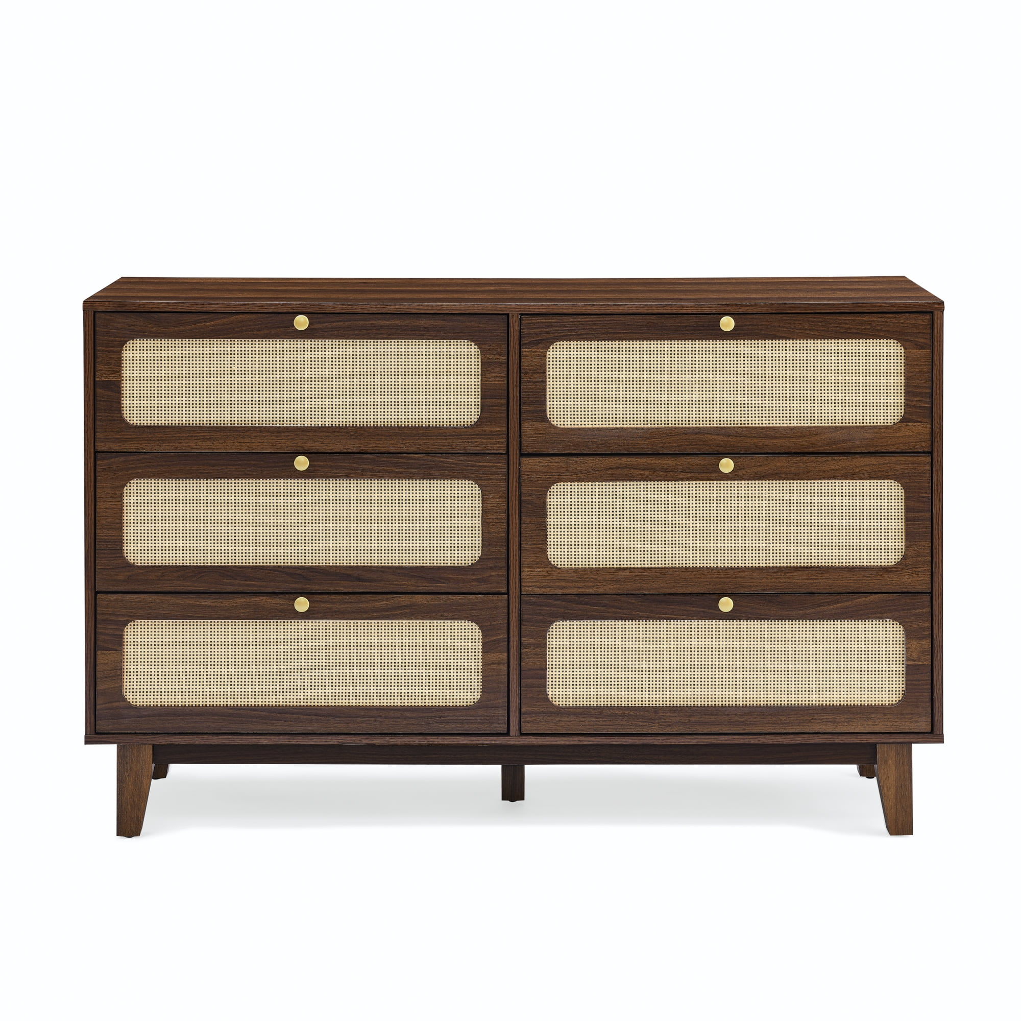 Antique Wooden Dresser: Elegant 6-Drawer Storage Solution for Bedroom, Living Room, and Corridor Spaces