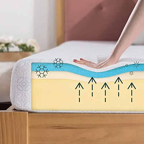 Zinus 6 Inch Gel-Infused Green Tea Memory Foam Mattress / Cooling Gel Foam / Pressure Relieving / CertiPUR-US Certified / Bed-in-a-Box, Short Queen