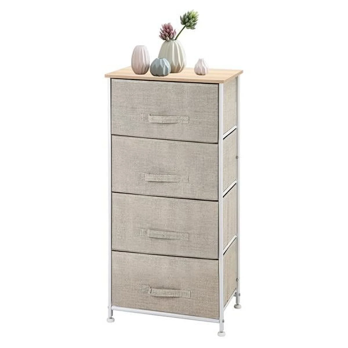 4 Drawer Fabric Dresser Storage Tower, Organizer Unit for Bedroom, Closet, Entryway, Hallway, Nursery Room