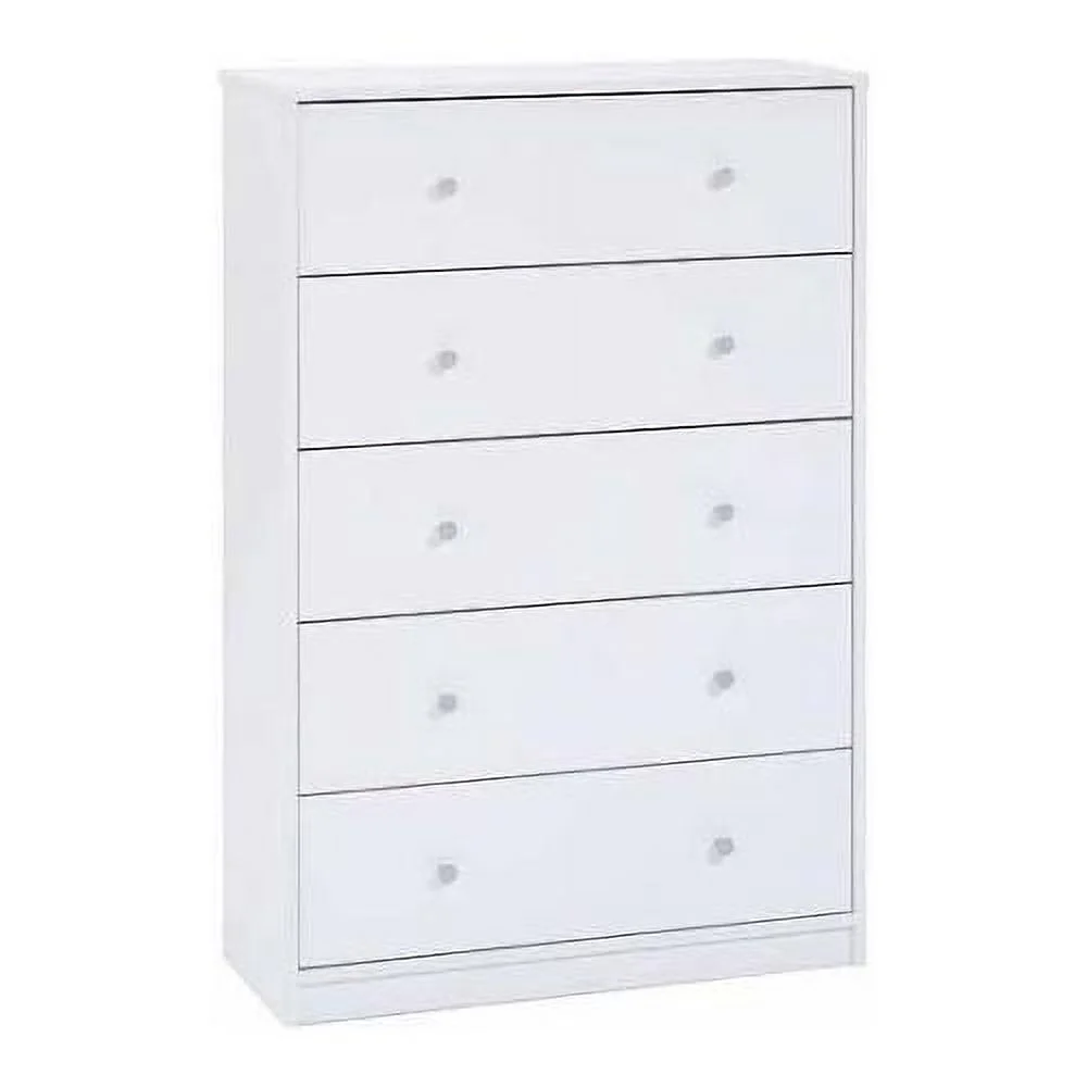 Modern And Studio 5-Drawer Dresser (White)