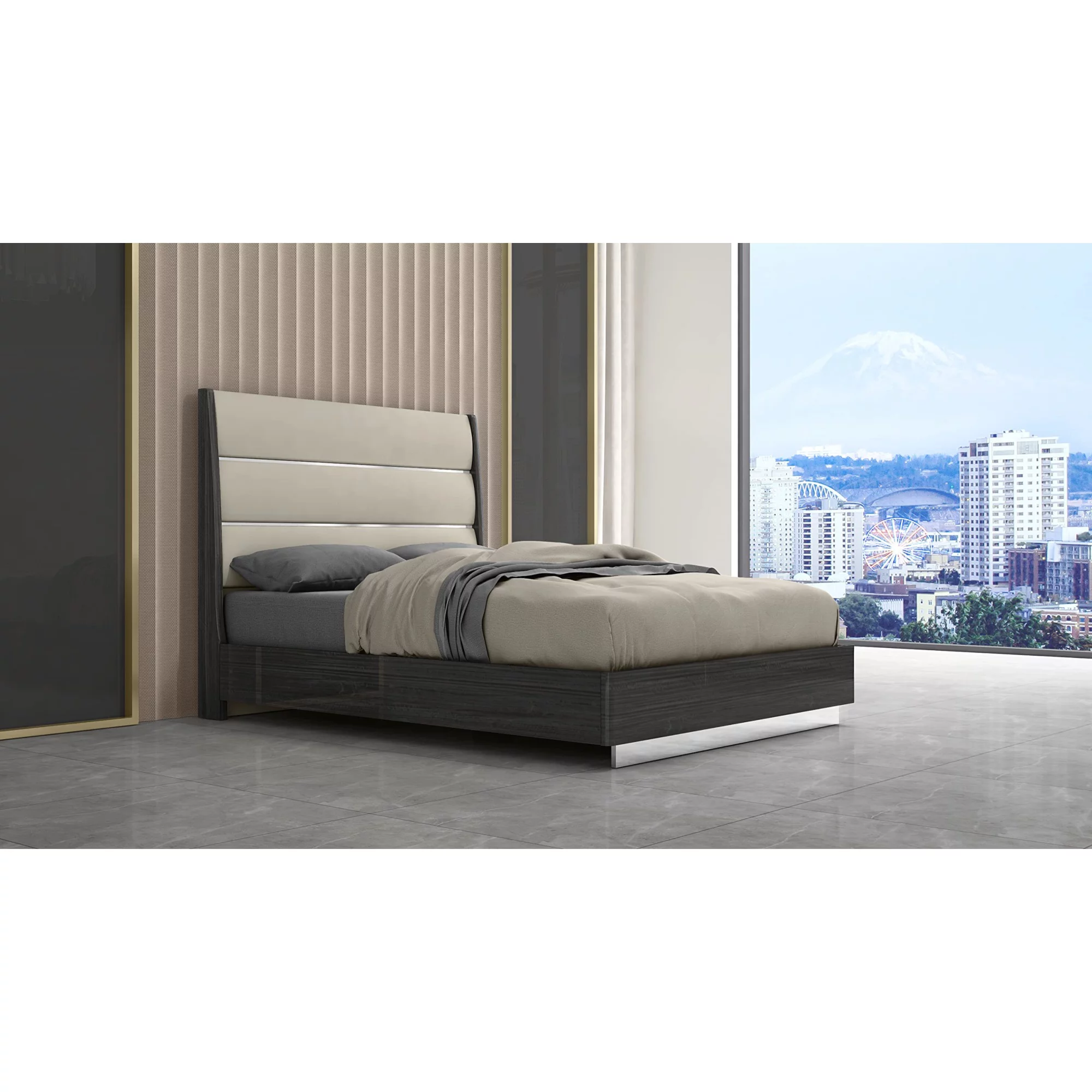 Whiteline Modern Living Pino Queen Bed