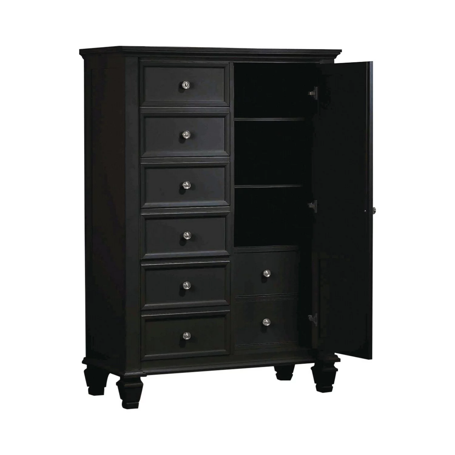 Benjara Lila 61 Inch Tall Wardrobe Dresser Chest, 8 Drawers and 3 Shelves, Brown
