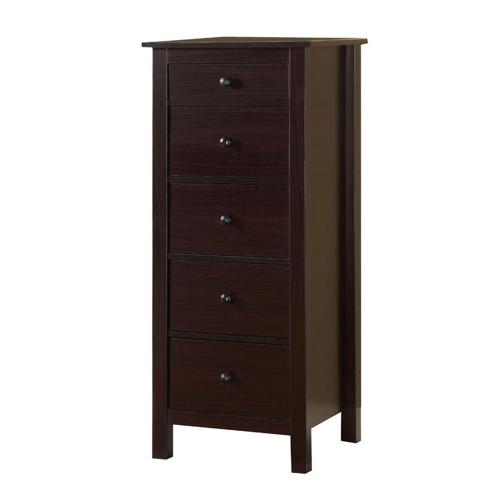 Furniture of America Weller Transitional Wood 5-Drawer Accent Chest in Espresso