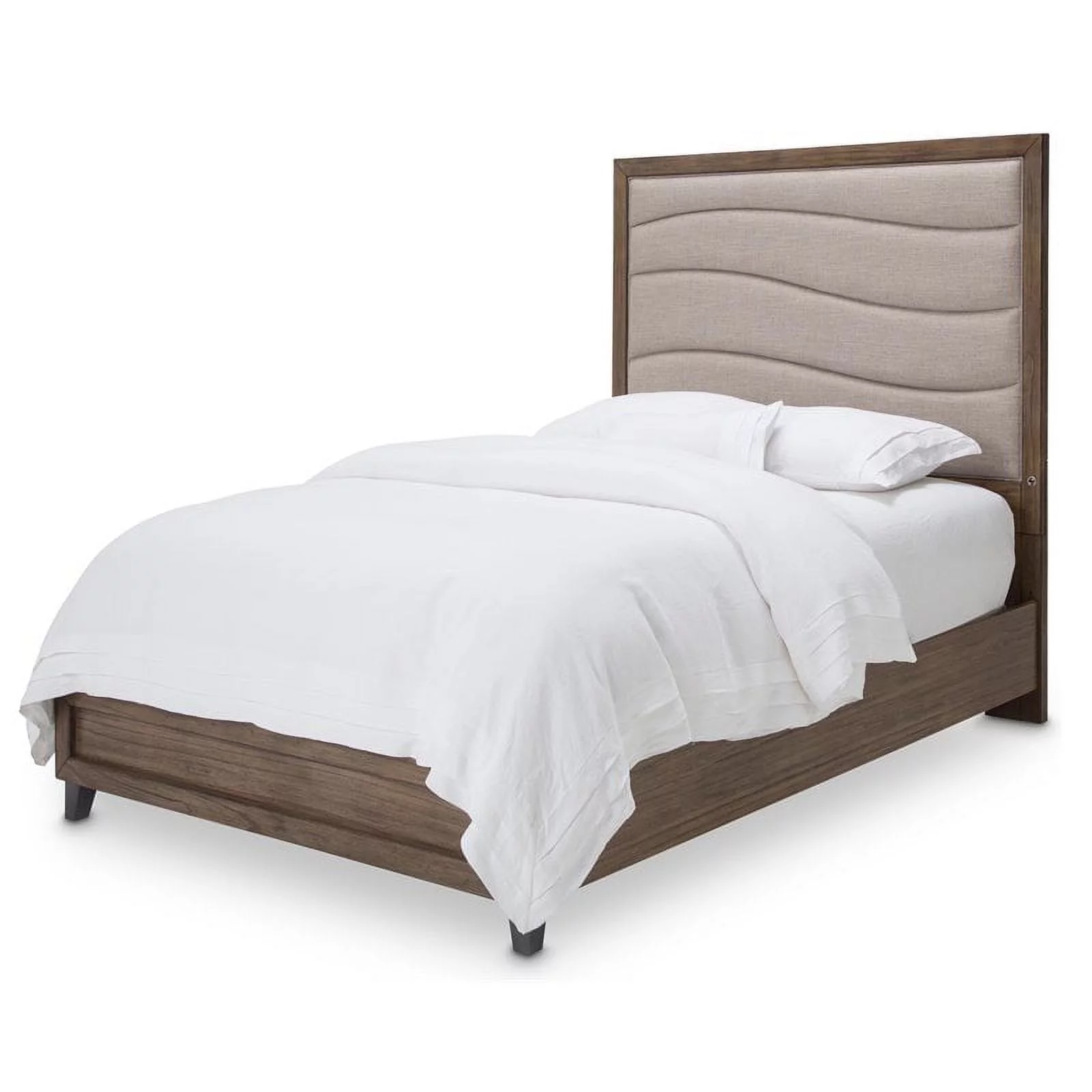 Michael Amini Del Mar Sound Queen Panel Bed in Boardwalk Brown