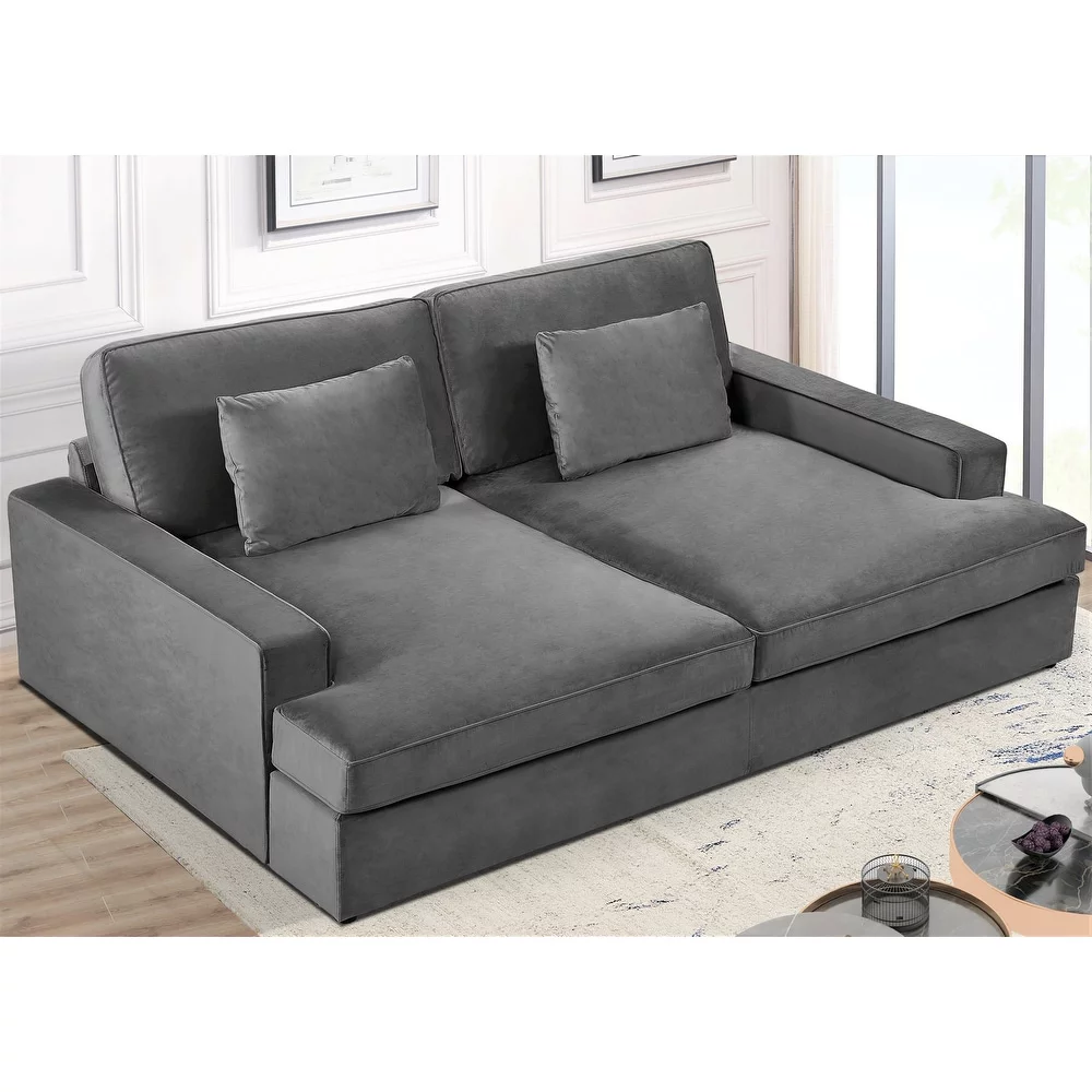 Uspridefurniture Fedosia 94.49''W Over Size Sofa Bed, Gray