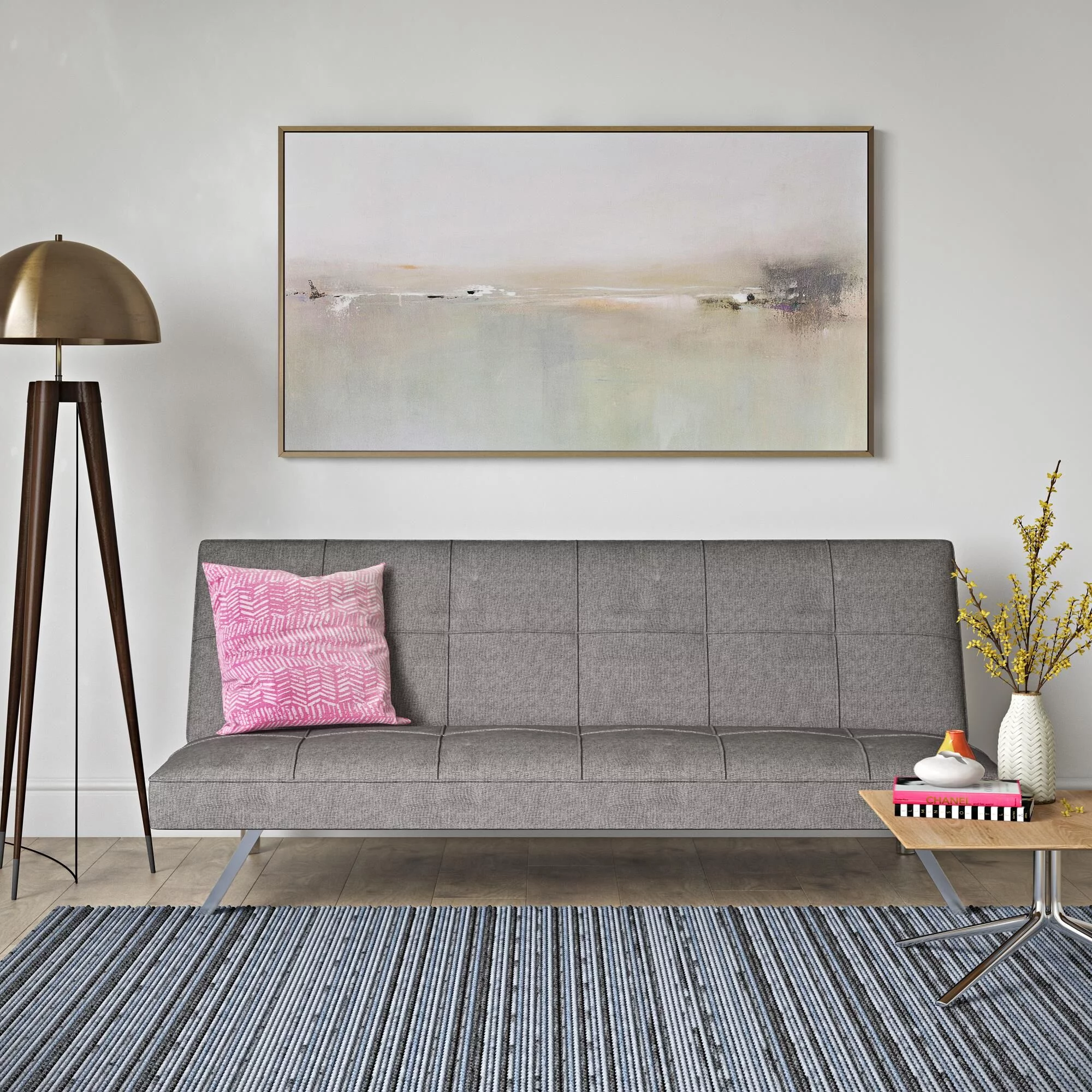 METAL FRAME, STAINLESS LEG, FUTON, SOFA BED Futon Sofa Bed,Modern Convertible Love seat for Compact Living Spaces,Studio,Apartment,Dorm,Guest Room