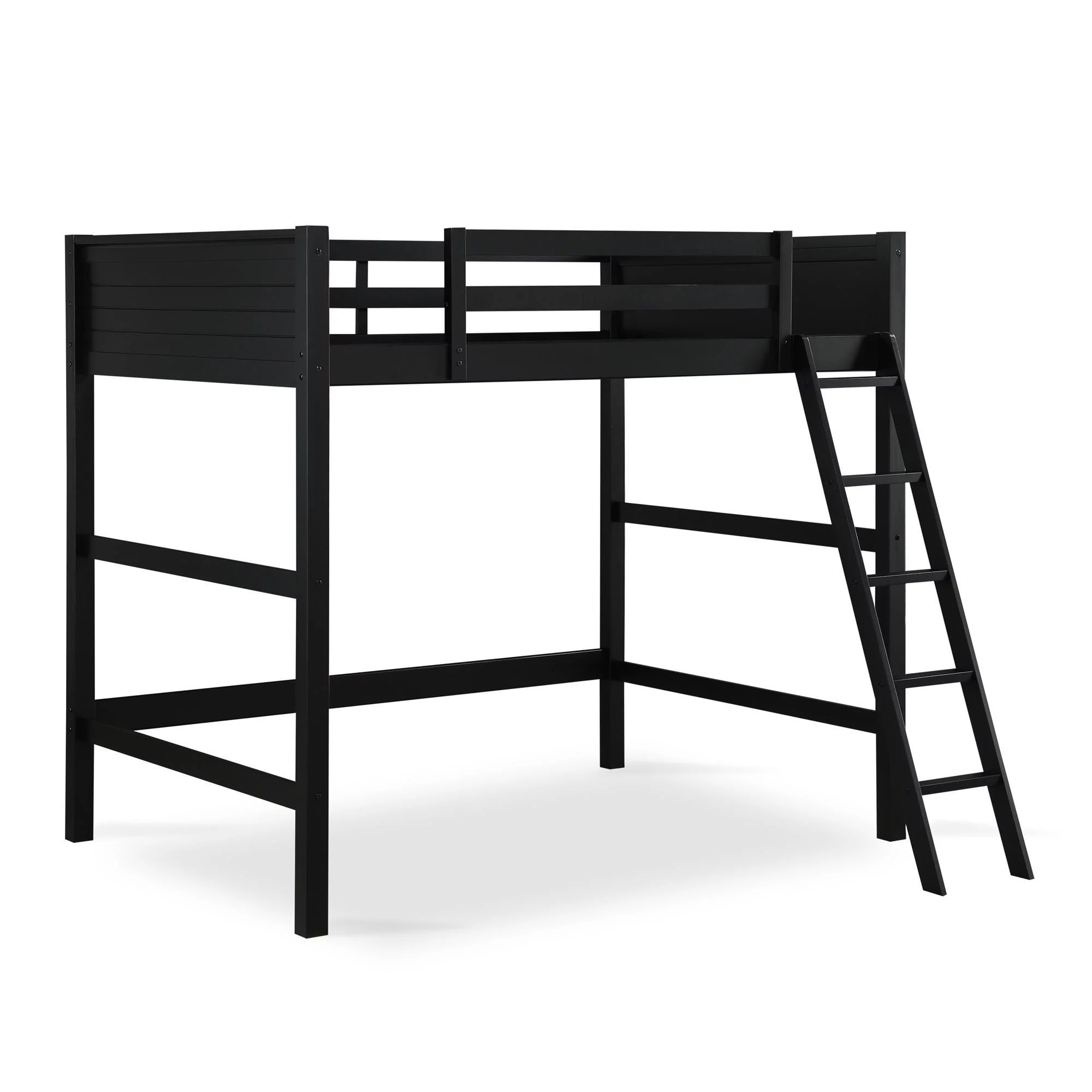 Dorel Living Denver Traditional  Wood Full Size Loft Bed in Black