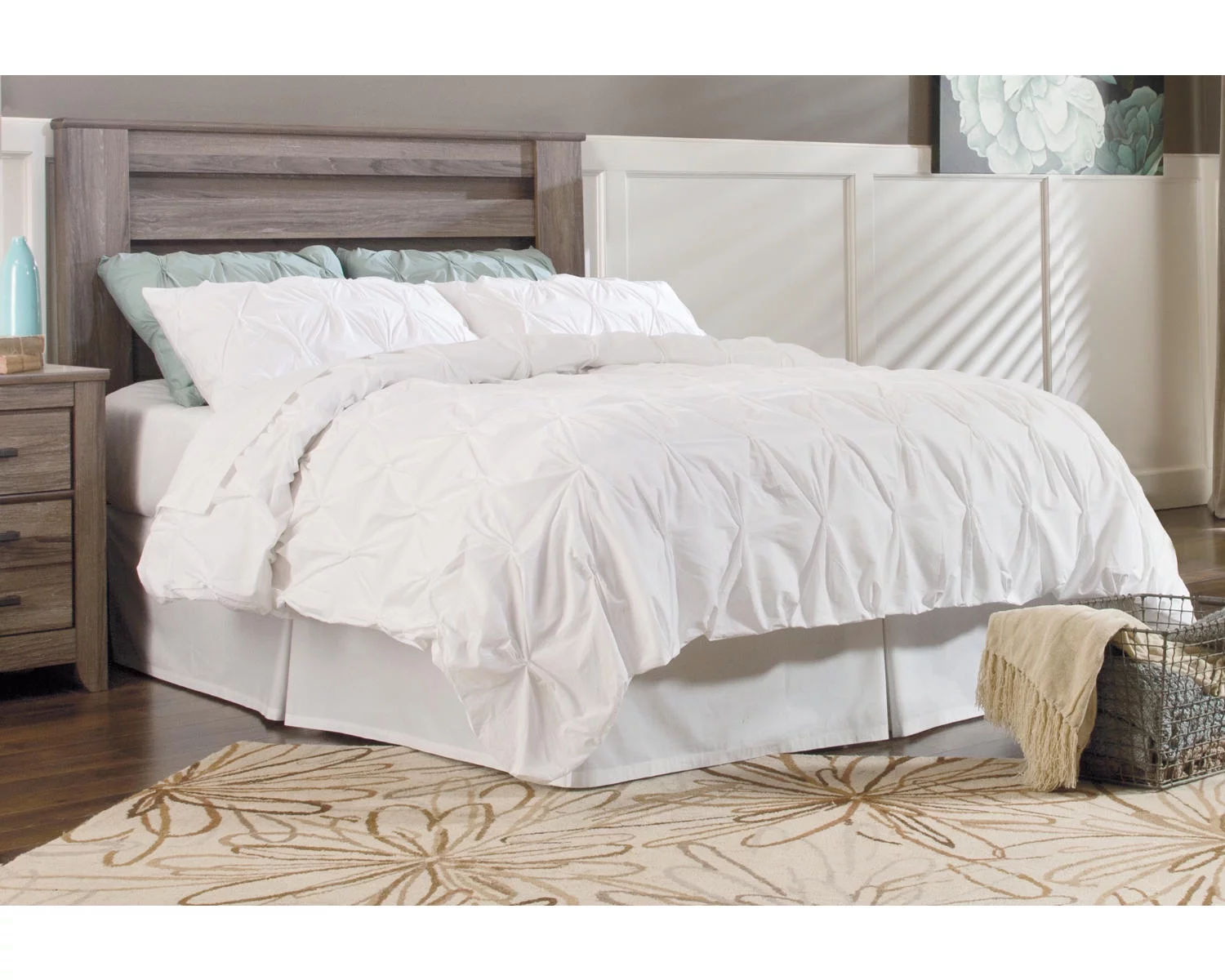 Signature Design by Ashley Casual Zelen Queen Panel Headboard Warm Gray
