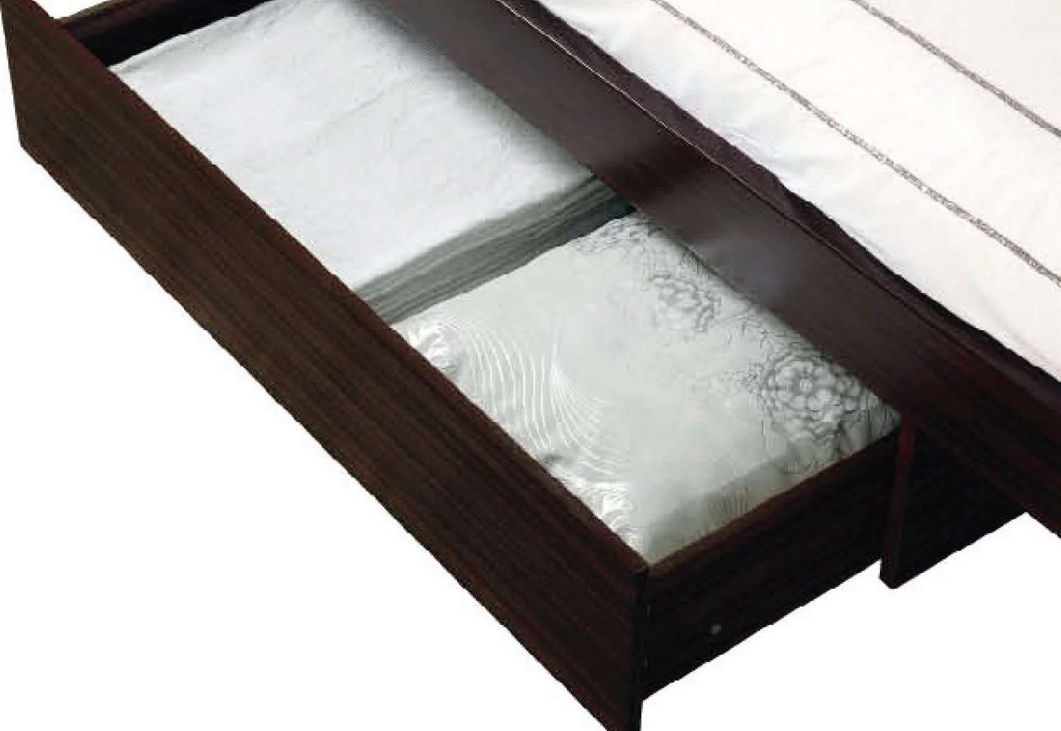 Wenge High Gloss Finish Storage King Size Bed Global United Wynn