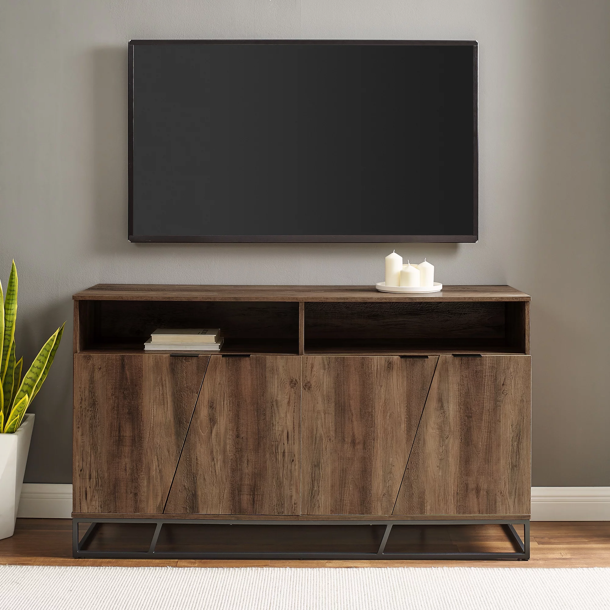 Afton Angled Door Reclaimed Barnwood Sideboard by Walker Edison