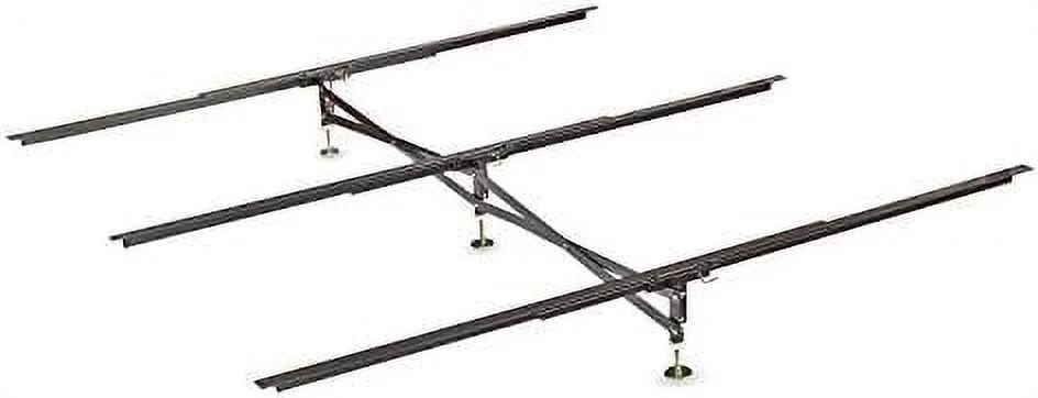 XS X Support Bed Frame System GS-3 XS Model 3 Cross Rails And 3 Legs - Strong Center Support Base For Full Queen And King Mattress Box And Bed