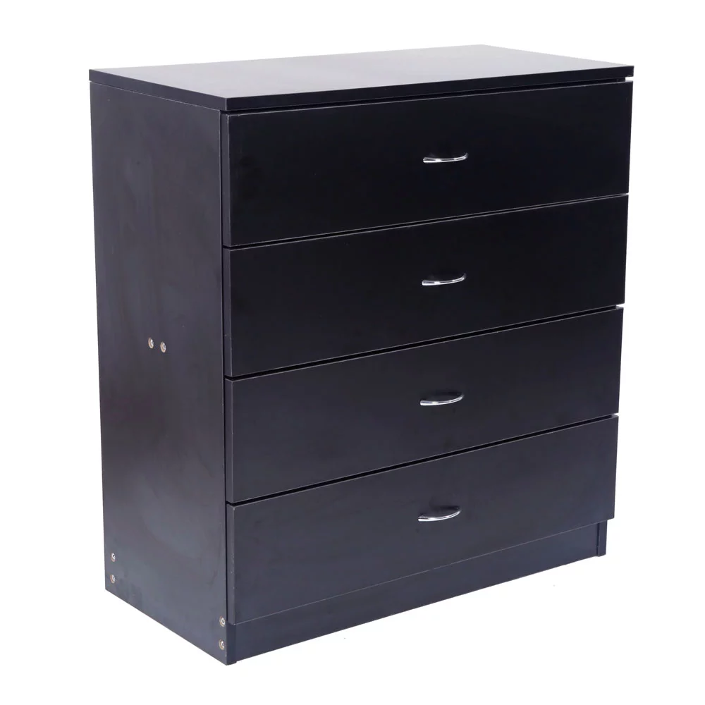 Wood Simple 3-Drawer/4-Drawer Dresser White/Black Storage for Bedroom Furniture Wooden Storage Cabinet with Drawers