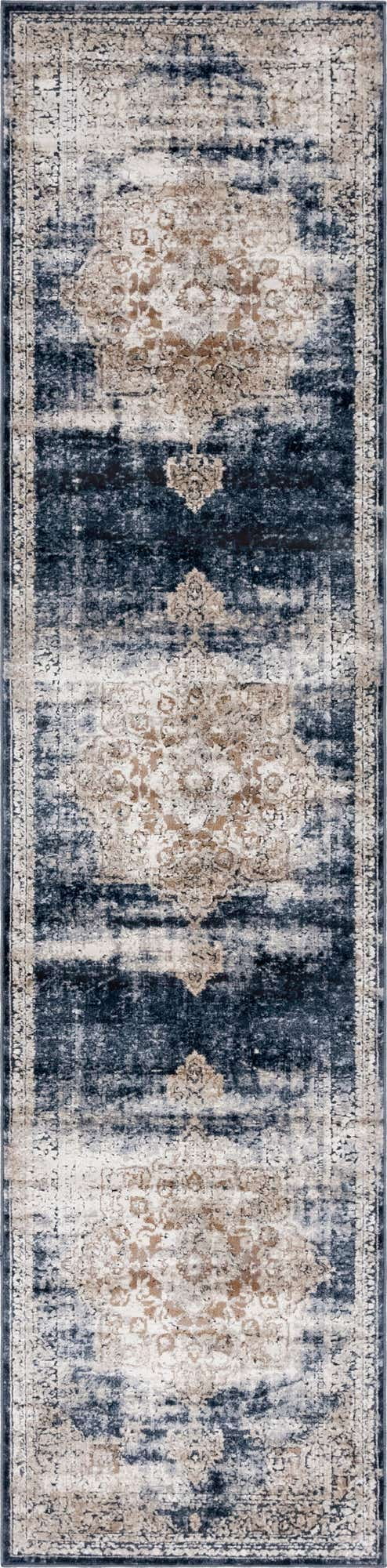 Unique Loom Roosevelt Chateau Rug Dark Blue/Beige 2' 7