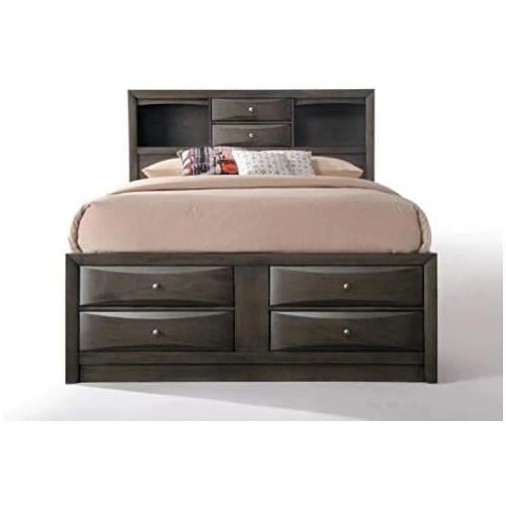 Ireland King Captain's Bed In Gray Oak