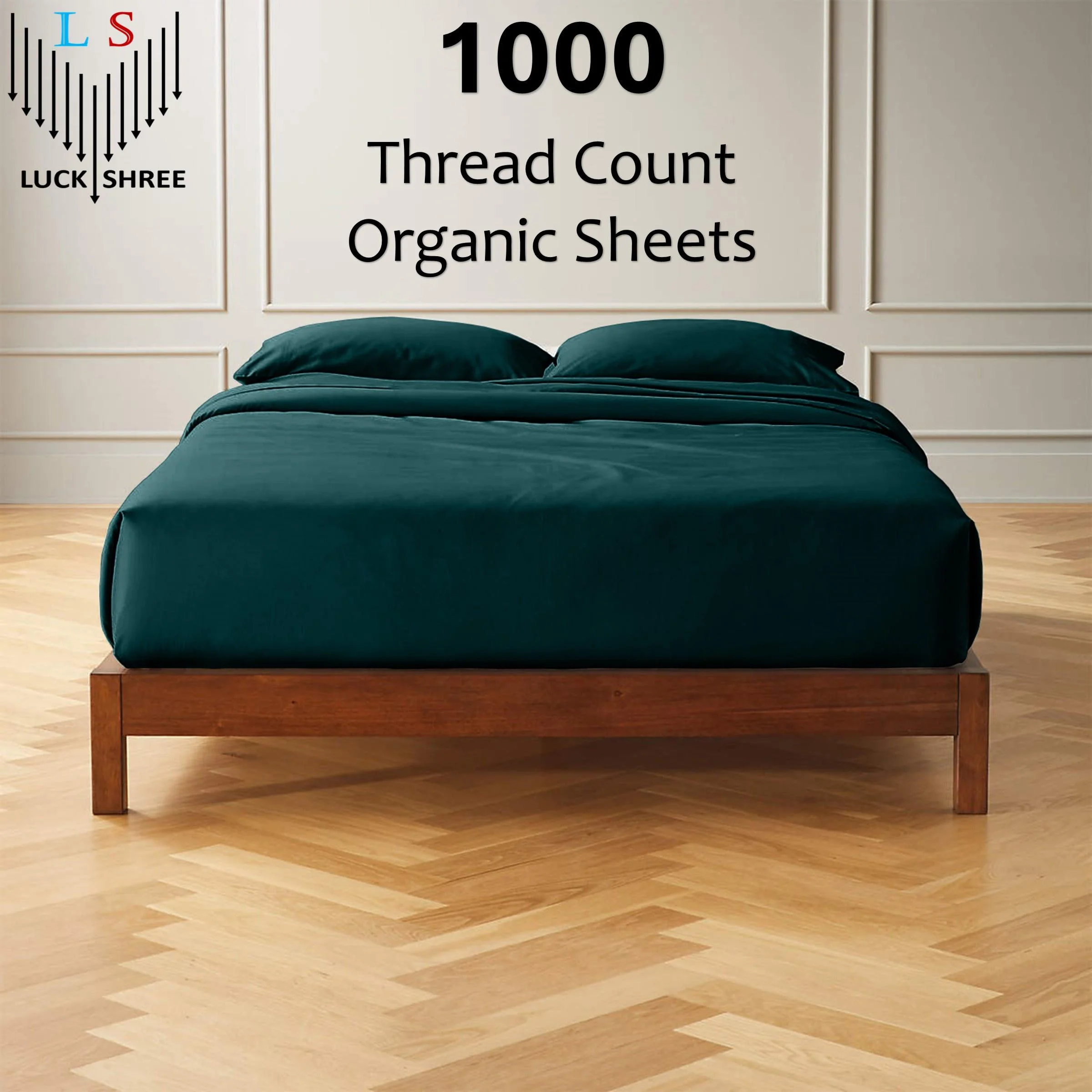 24-INCH EXTRA DEEP POCKETS - 100% Organic 1000-Thread-Count Long Staple Cotton - Split Head King 34