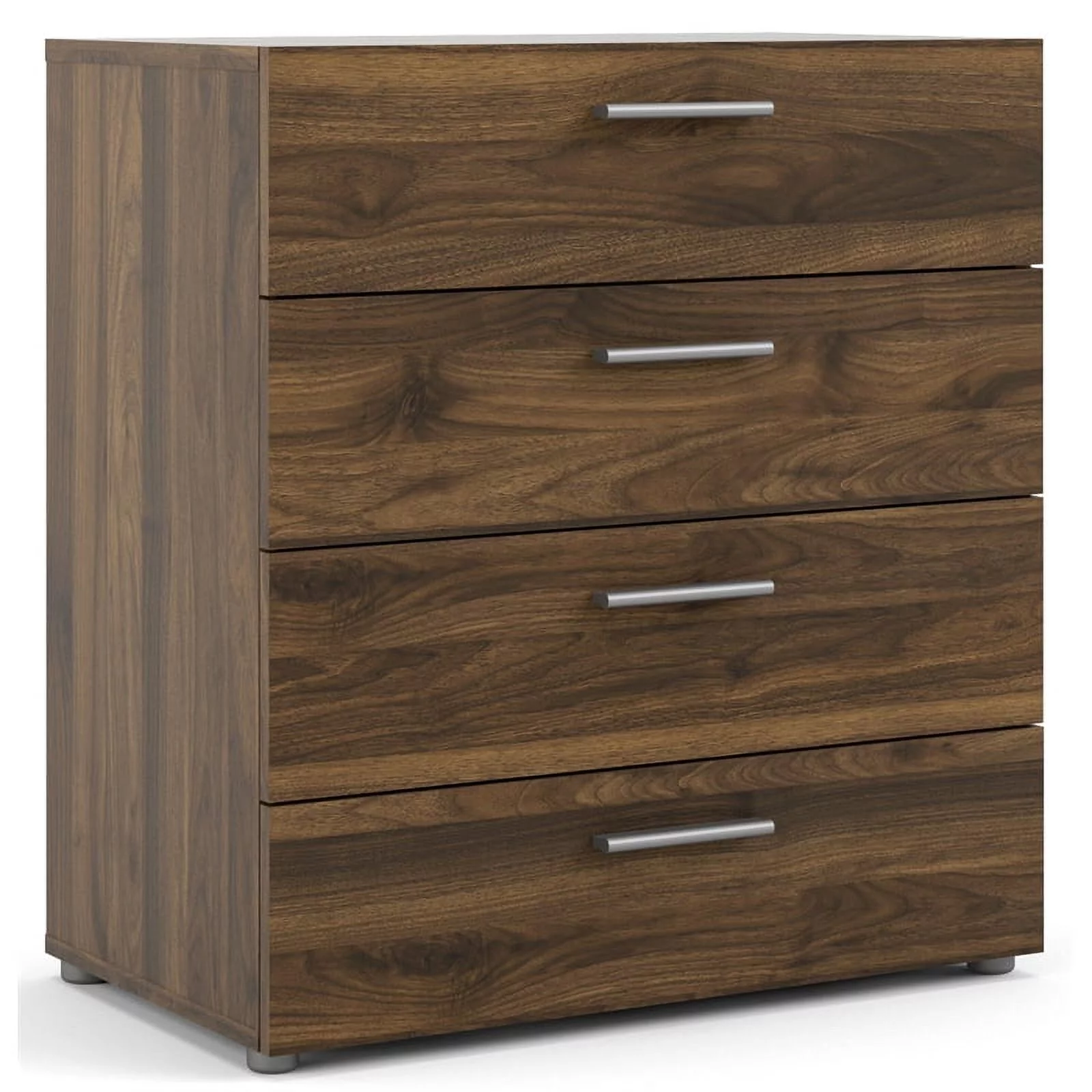 Home Square 3 Piece Bedroom Set with Dresser Nightstand and Chest in Walnut