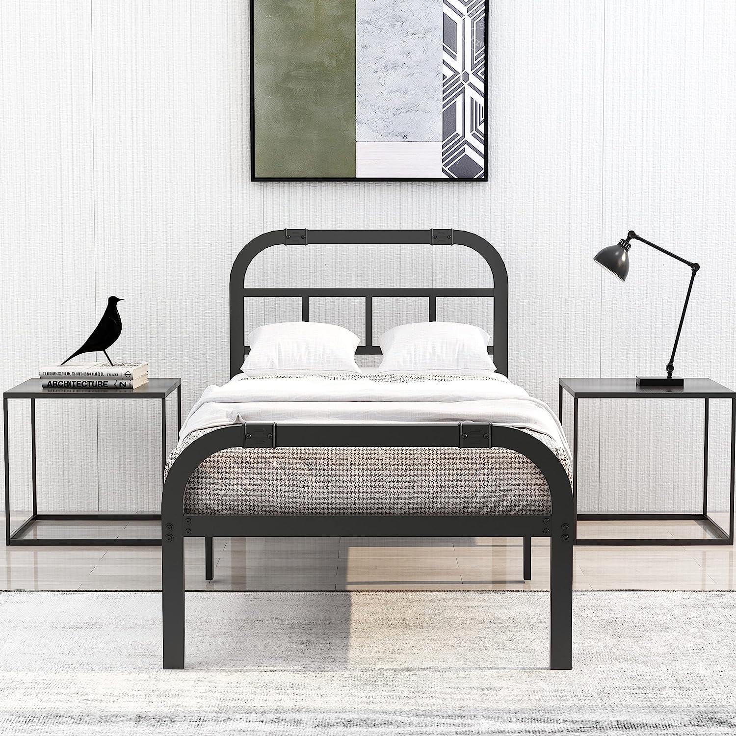 14 Inch Full Bed Frame with Headboard and Footboard Heavy Duty Metal Full Size Platform Bed Frame 3000lbs Strengthen Support No Box Spring Needed No Noise Non-Slip