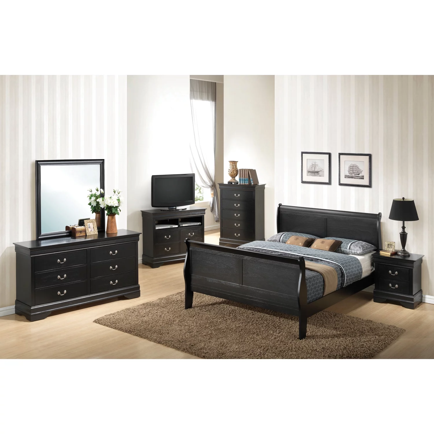 LYKE Home Queen  Bed , Black