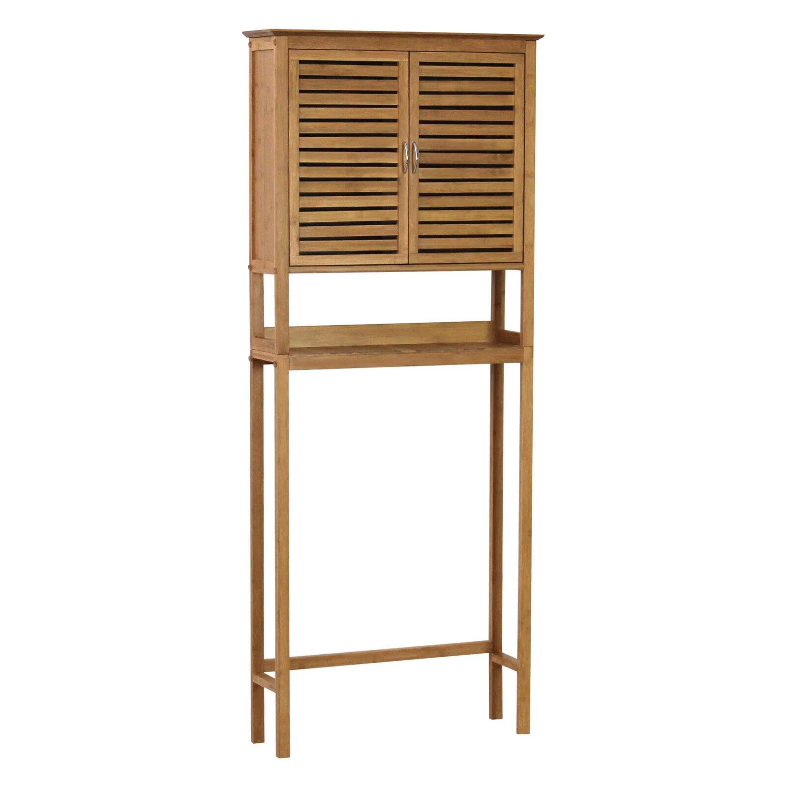 Gallerie Decor Natural Spa Transitional Bamboo Space Saver in White