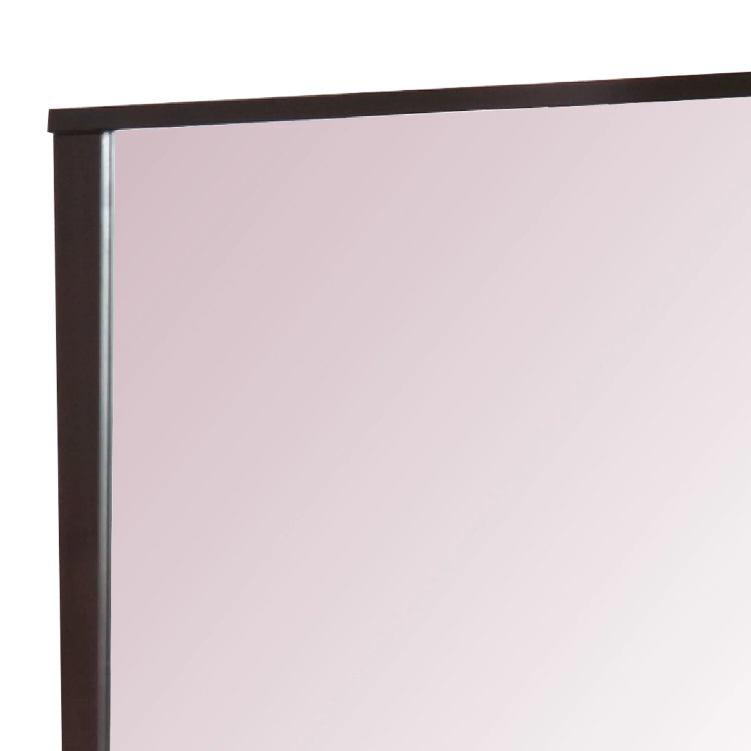 Fang 50 Inch Rectangular Dresser Mirror, Wood Frame, Dark Cherry Brown