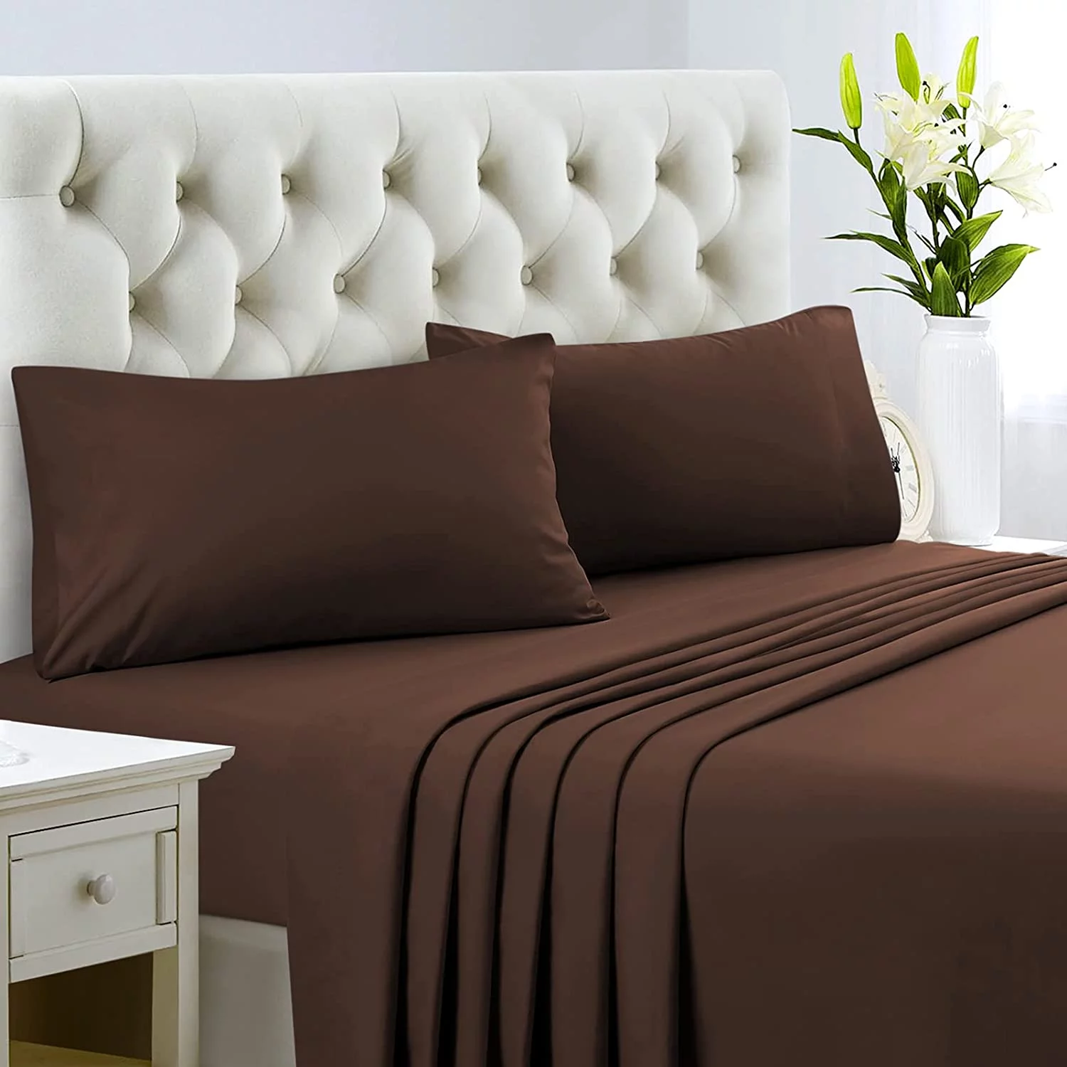 1200 Thread Count 100% Egyptian Cotton Sleeper Sofa Bed Sheet Set Solid Twin Size (36