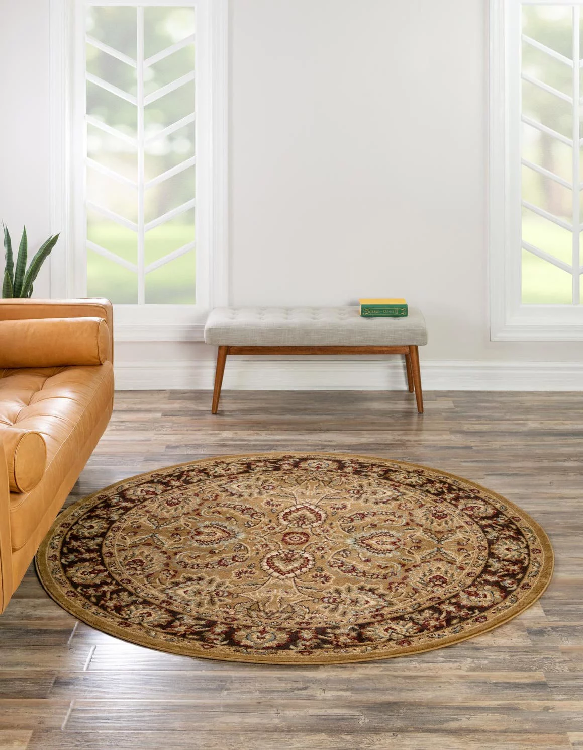 Unique Loom Asheville Voyage Rug Tan/Brown 7' 10