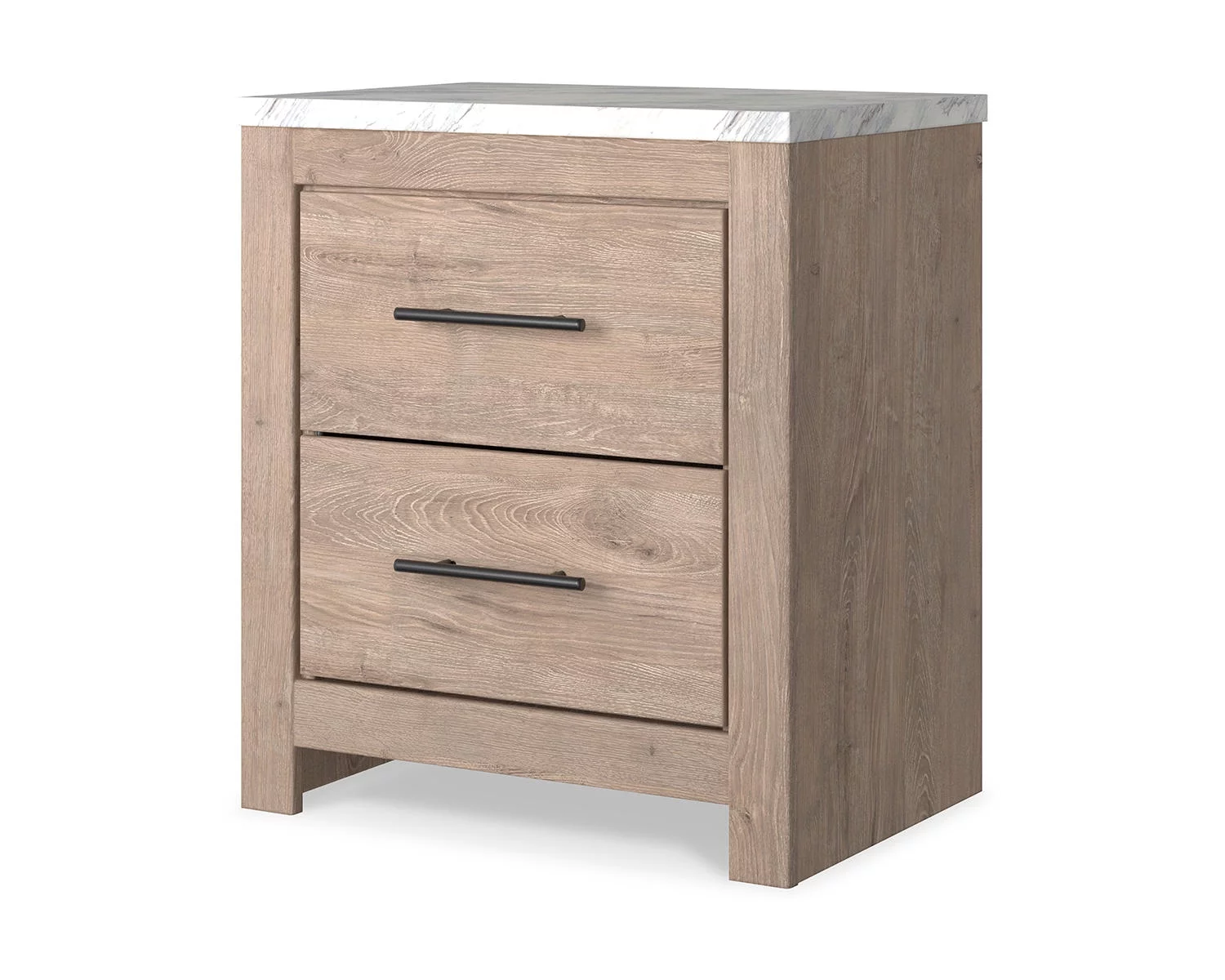 Signature Design by Ashley Senniberg Two Drawer Night Stand Light Brown/White