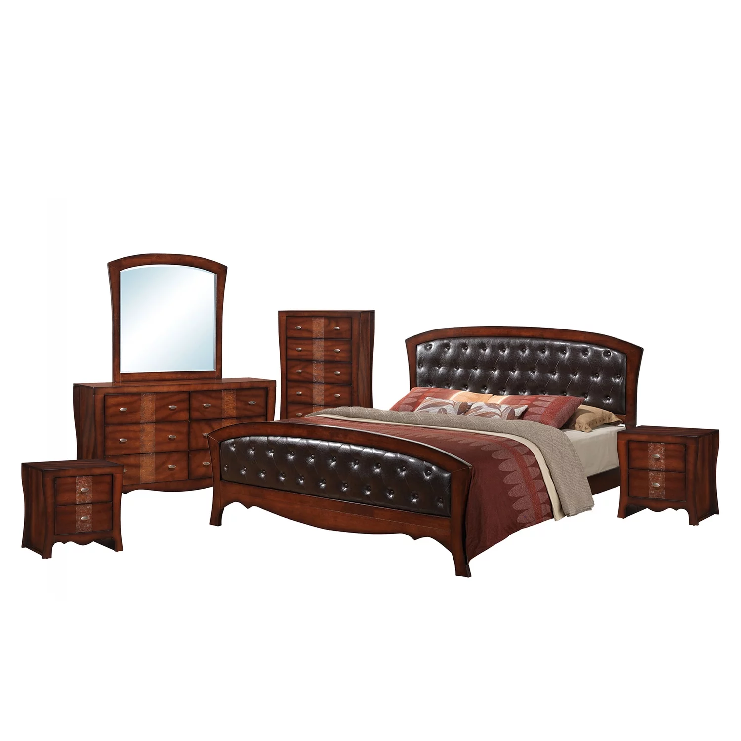 Picket House Furnishings Jansen 6 Piece King Bedroom Set in Espresso