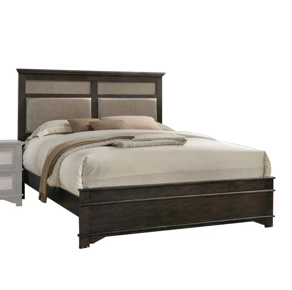 Copper & Dark Walnut Eastern King 6pcs Bedroom Set by Acme Anatole 26277EK-6pcs