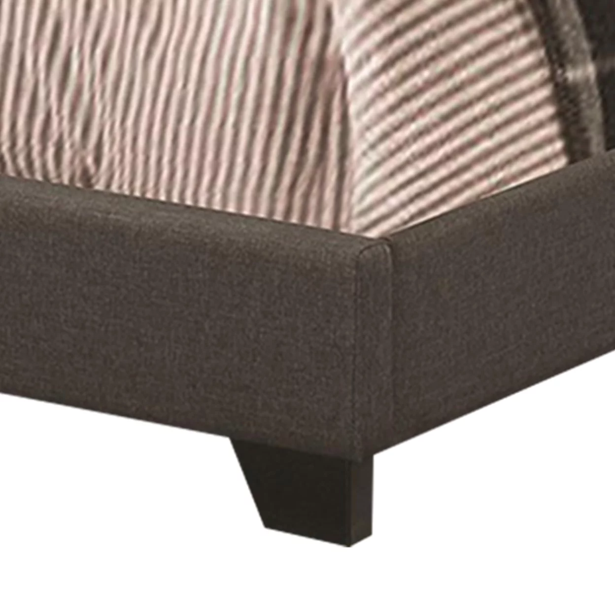 Boyd California King Upholstered Bed with Nailhead Trim Charcoal