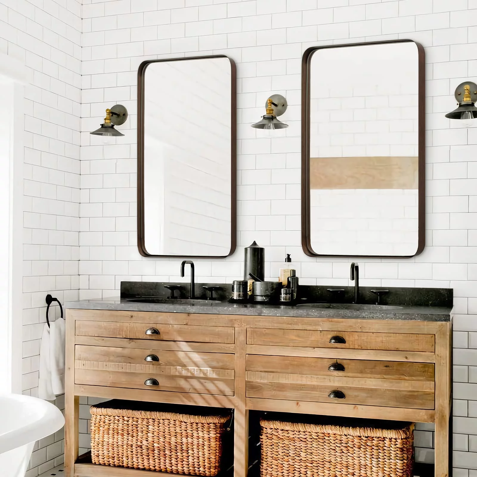 ANDY STAR Wall Mirror for Bathroom, 24