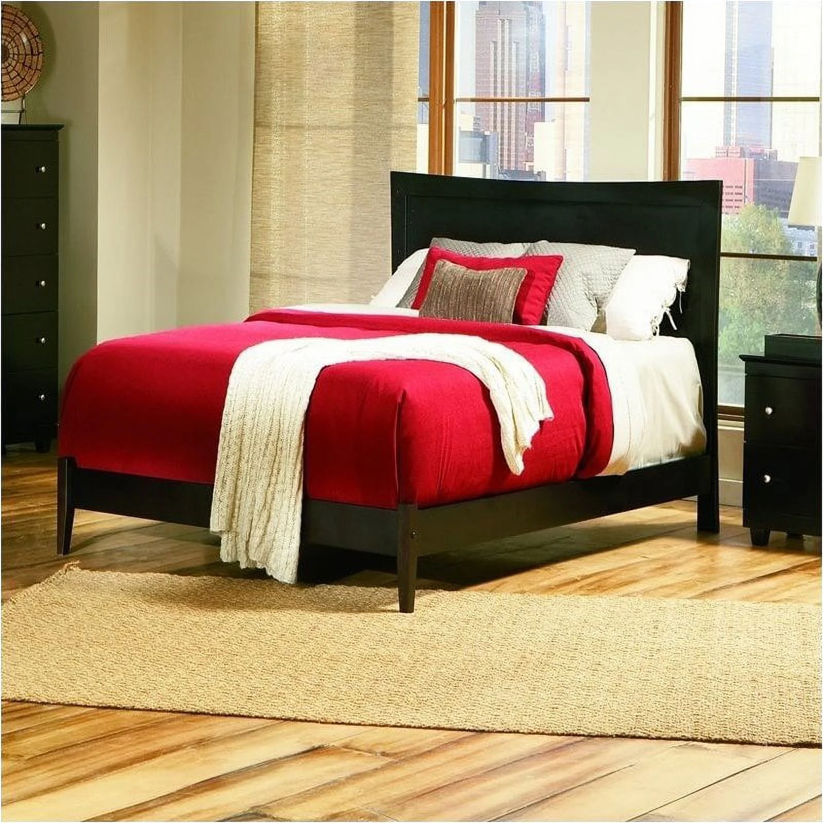 Atlantic Furniture AP8741001 Miami Open Foot - Espresso, Queen Size