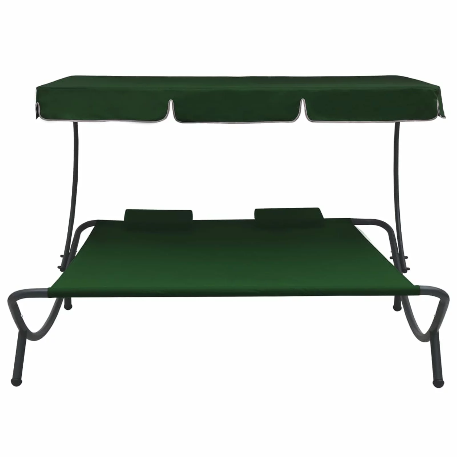 Suzicca Outdoor Bed with Canopy and Pillows Green