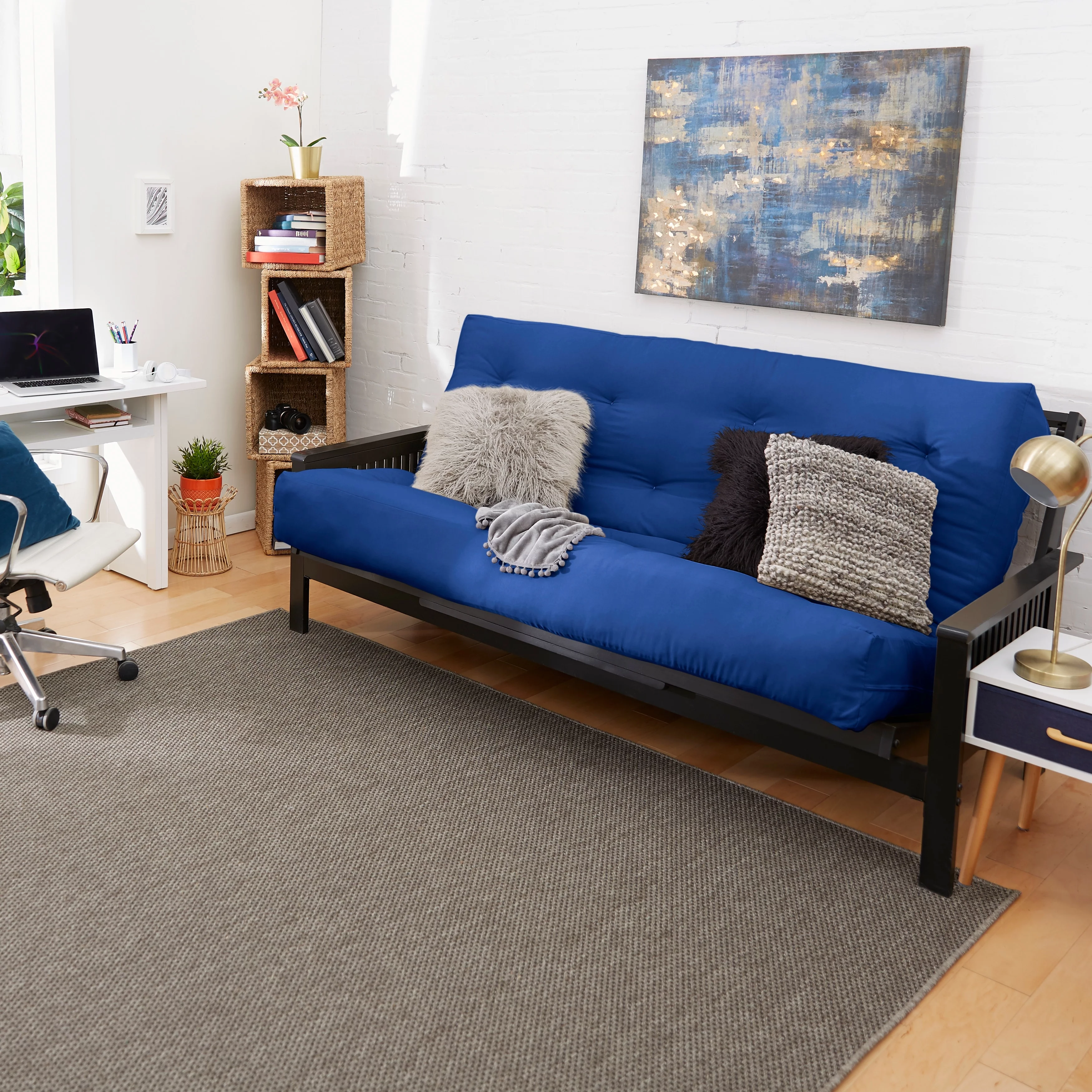 TruPedic Queen-size 8-inch Gel Memory Foam Futon Mattress Blue