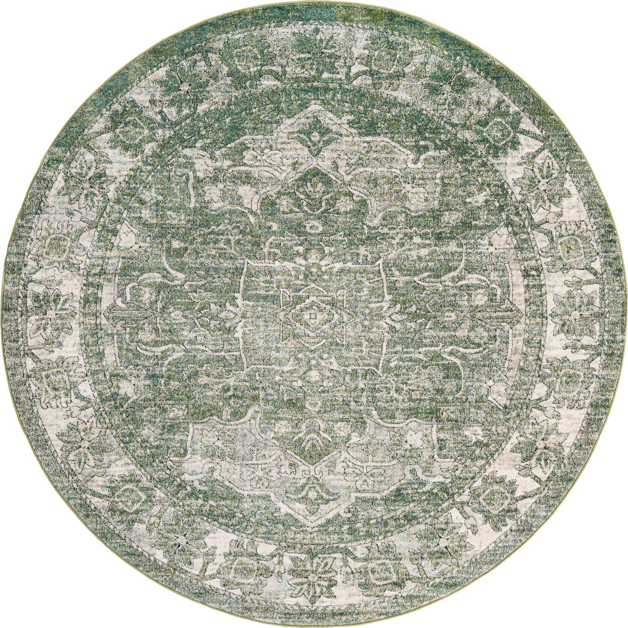 Unique Loom Adjani Isabella Rug Green/Ivory 7' 10