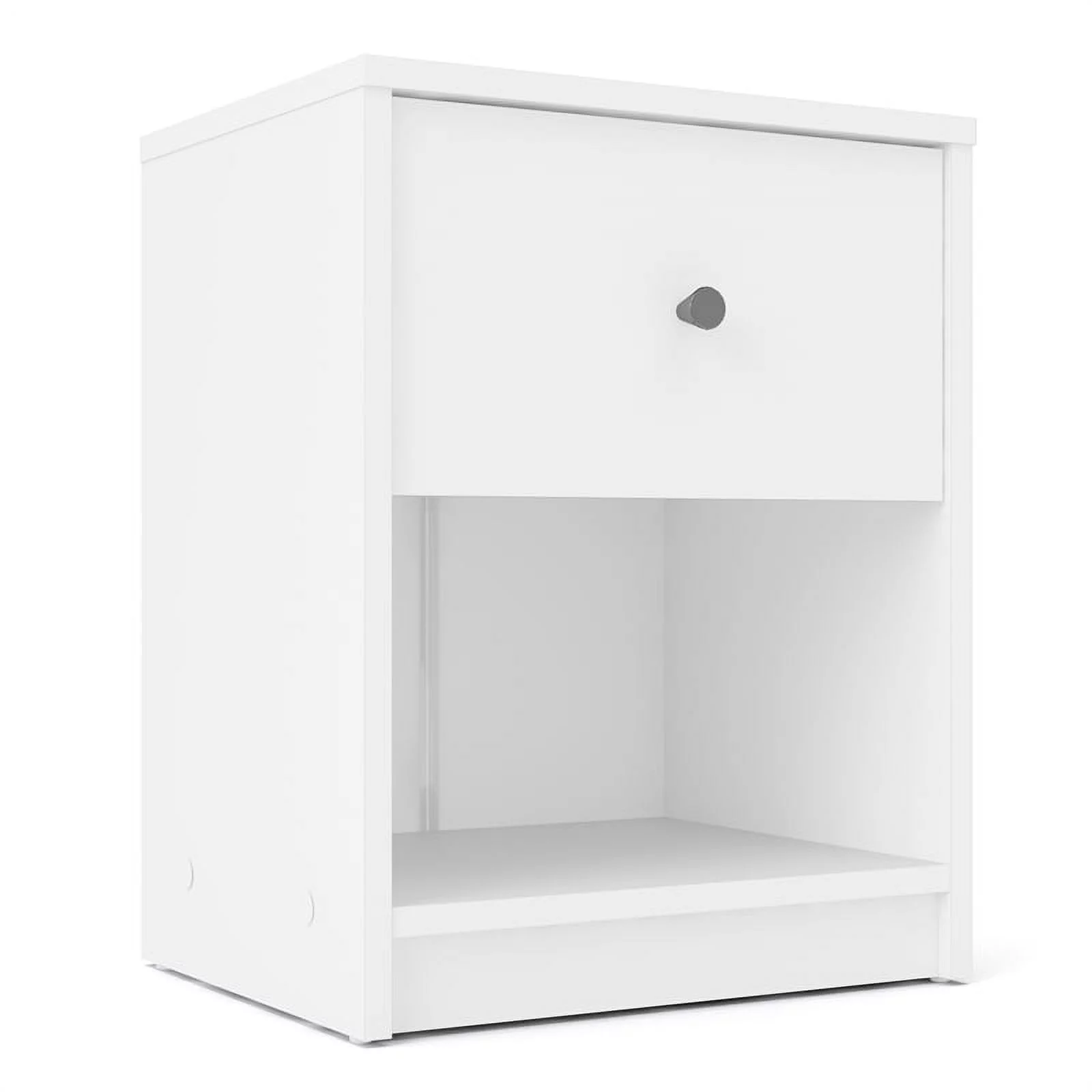 Home Square 2 Piece Bedroom Set with 2 One Drawer Nightstands in White