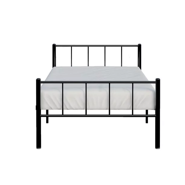 Austin Modern Metal Twin Bed, Black