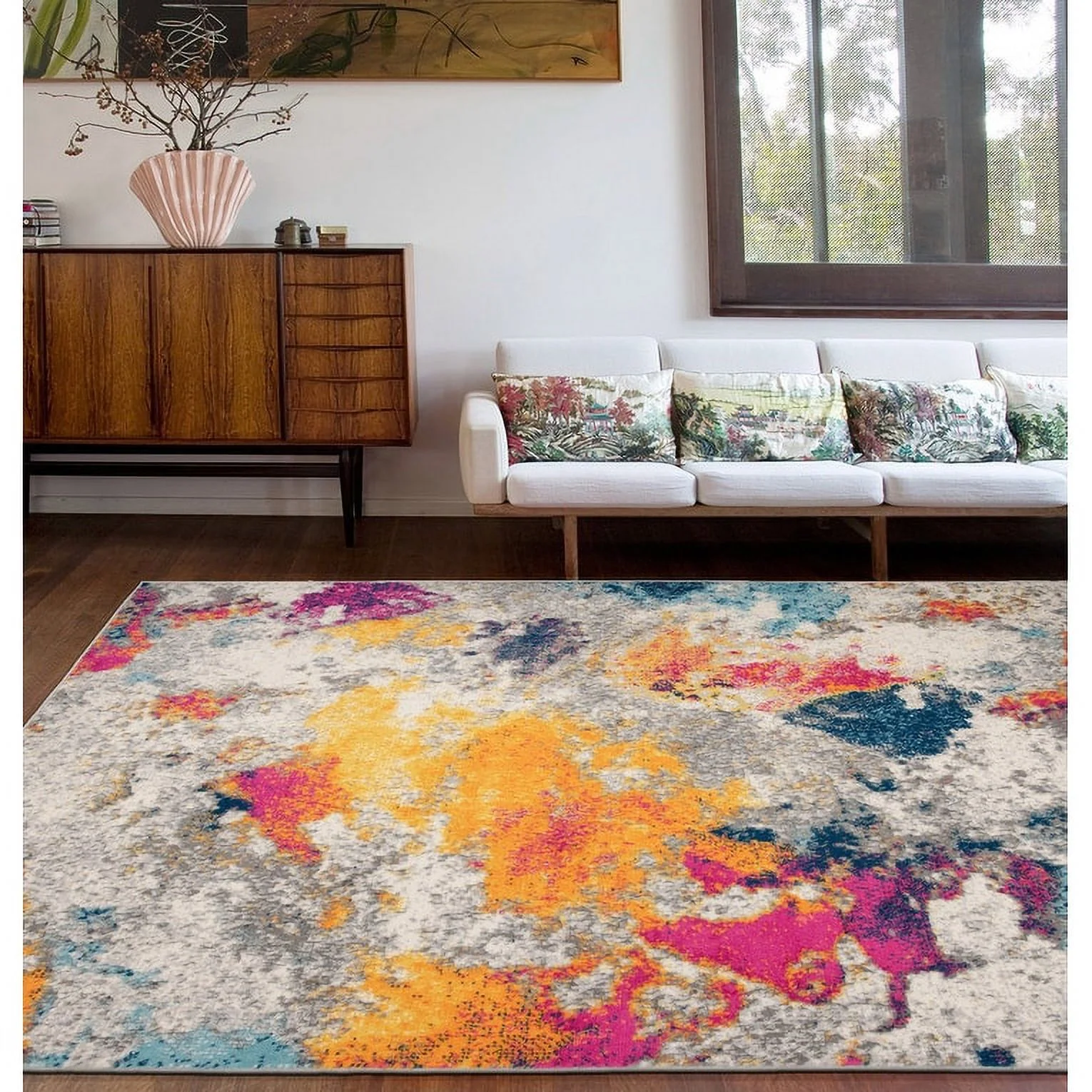 World Rug Gallery Abstract Contemporary Area Rug 7'10