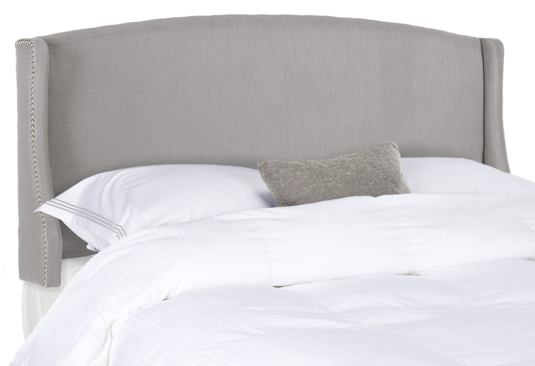 SAFAVIEH Austin Modern Winged Upholstered Headboard, Queen, Light Grey