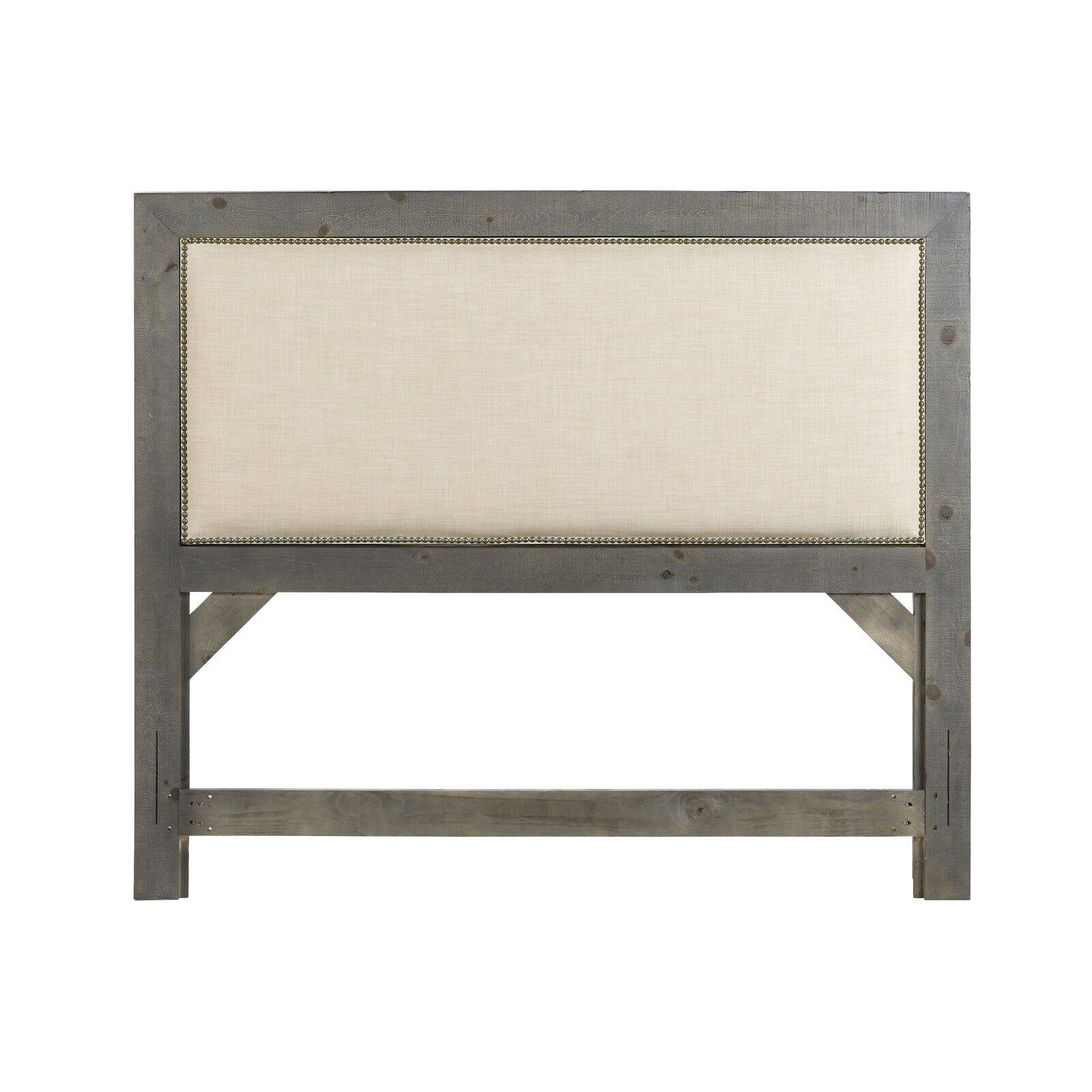 Progressive Furniture Willow Wood King Headboard Distressed Dark Gray