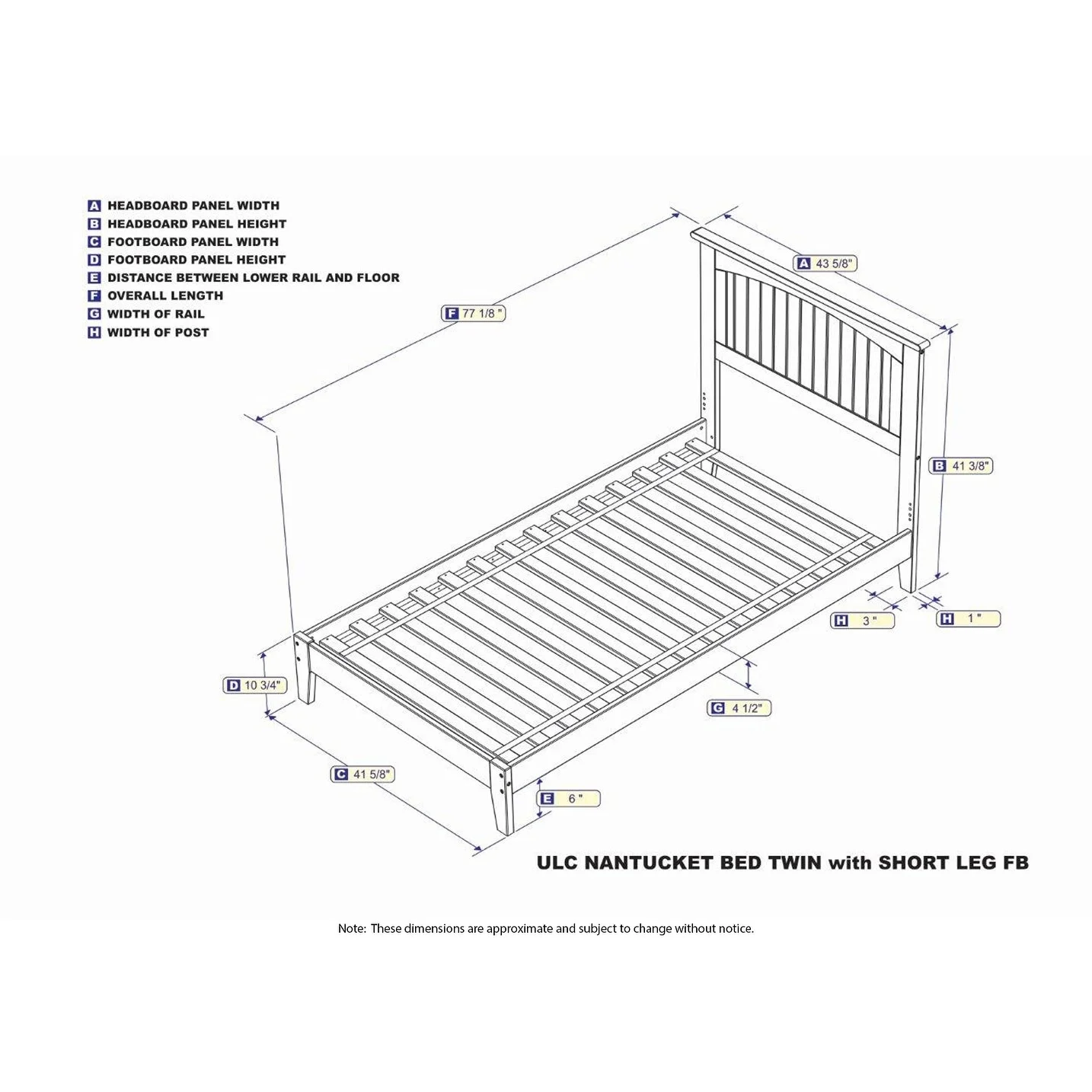 AFI Nantucket Twin Platform Bed with Open Foot Board in Espresso
