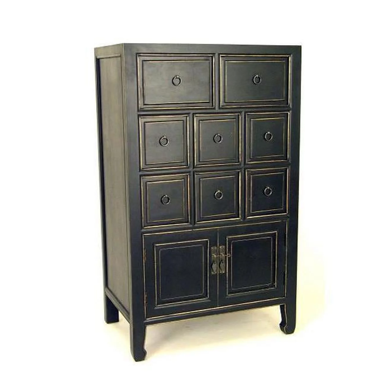 25'' W x 42'' H Suchow Chest Dresser - Antique Black