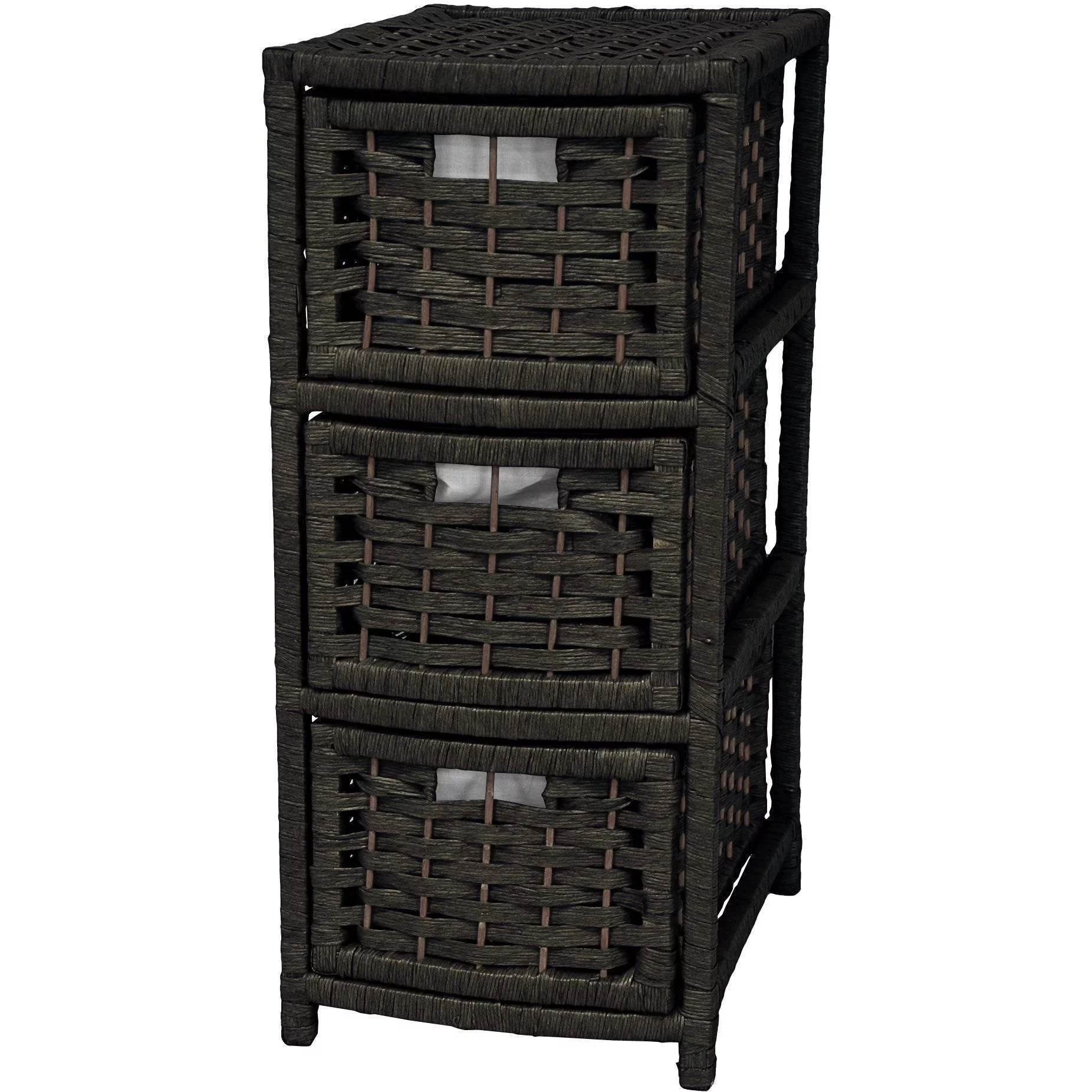 Oriental Furniture Natural Fiber Occasional Chest, 3 Drawer