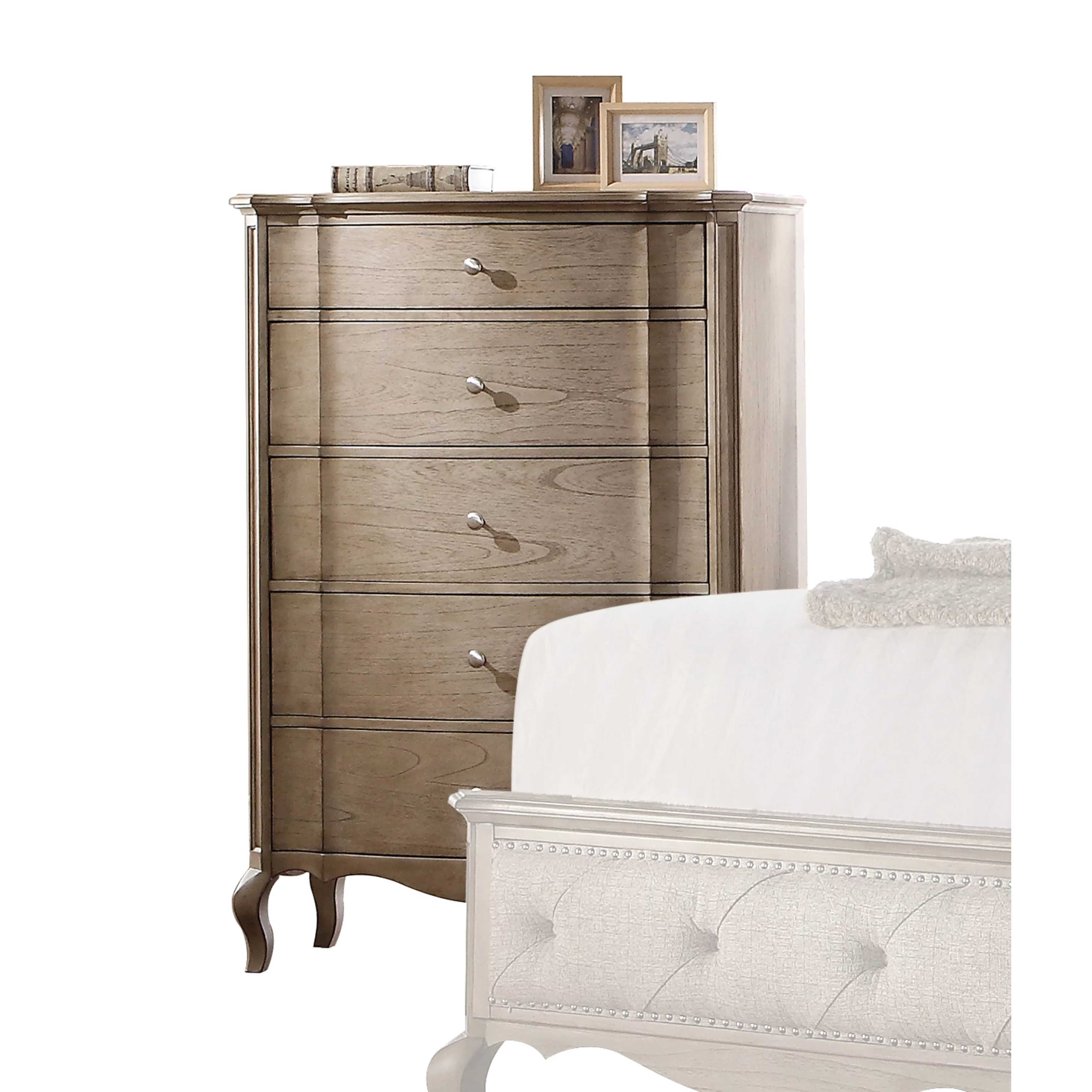 ACME Furniture Chelmsford Antique Taupe Wood 5-drawer Chest