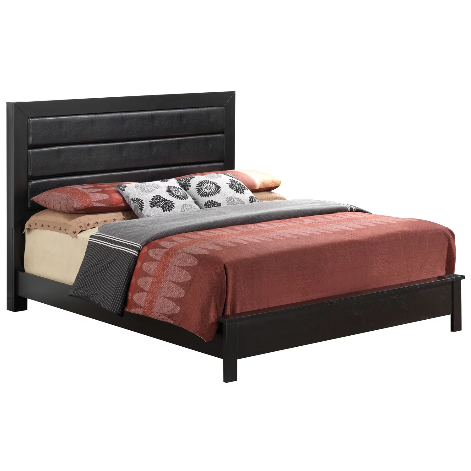 Maykoosh Art Nouveau Allure G2450A-QB Queen Bed , Black