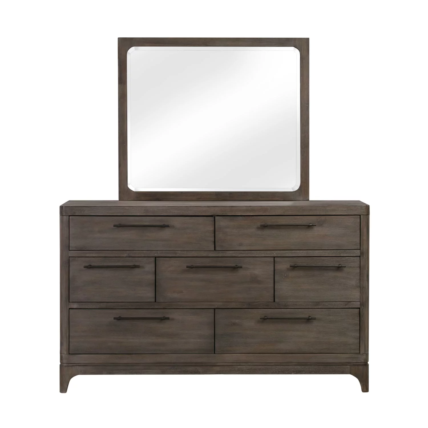 Modus Cicero 2PC Dresser & Mirror in Rustic Latte