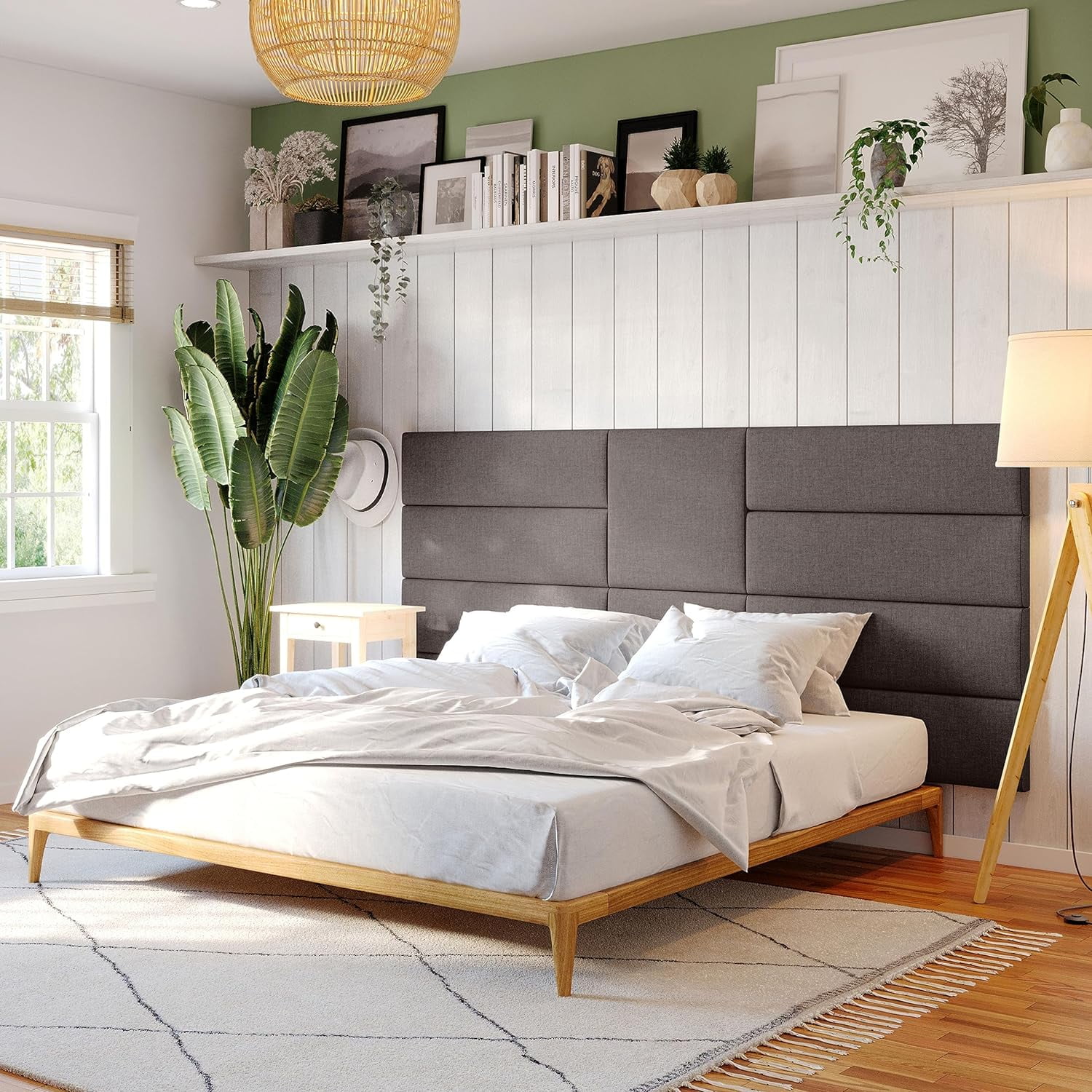 Panelist Modern Padded Headboard- Wall Mounted Panel (22.5