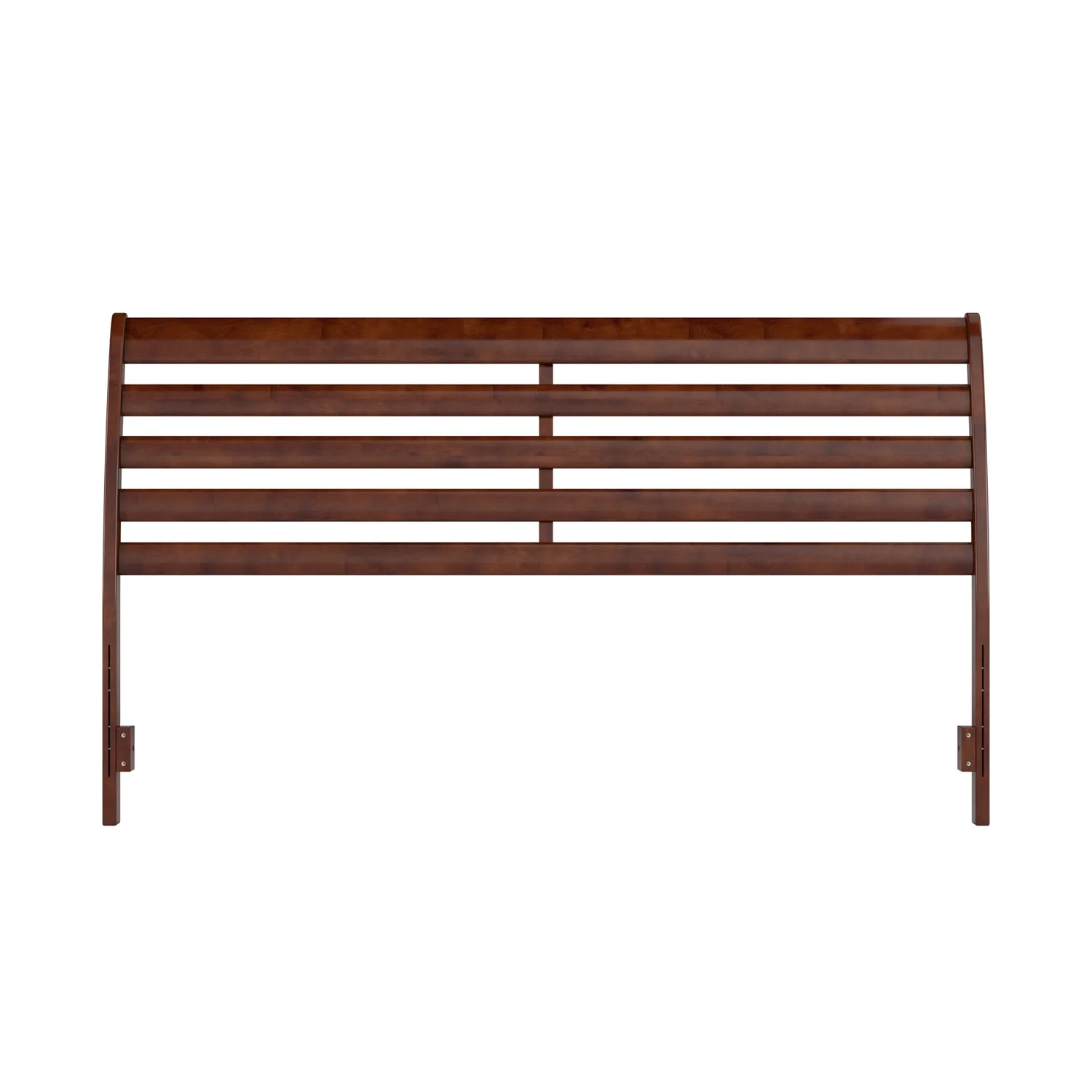 Savannah King Wood Headboard with Attachable Charger in Walnut